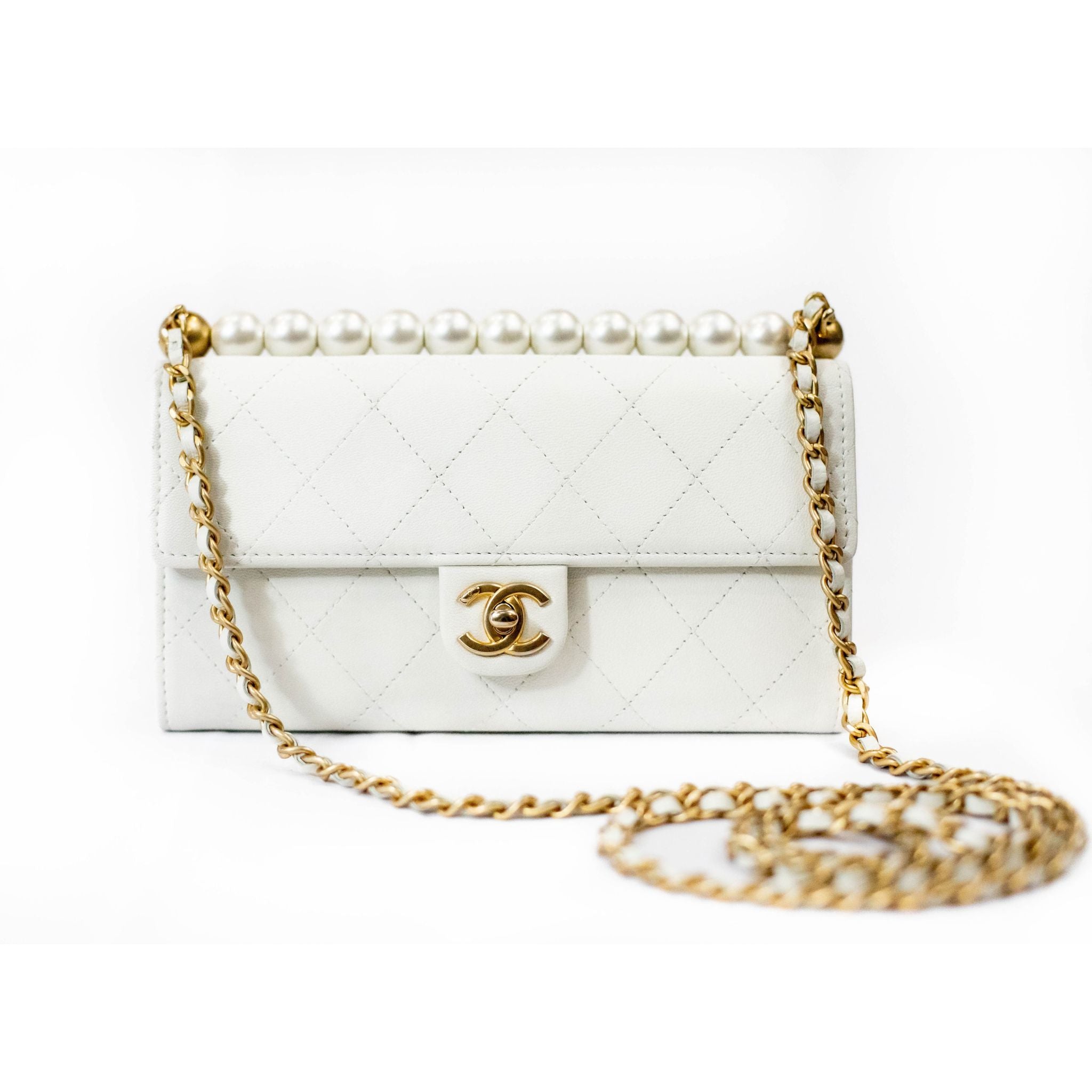 Chanel Chic Pearls Clutch with Chain - SOLD