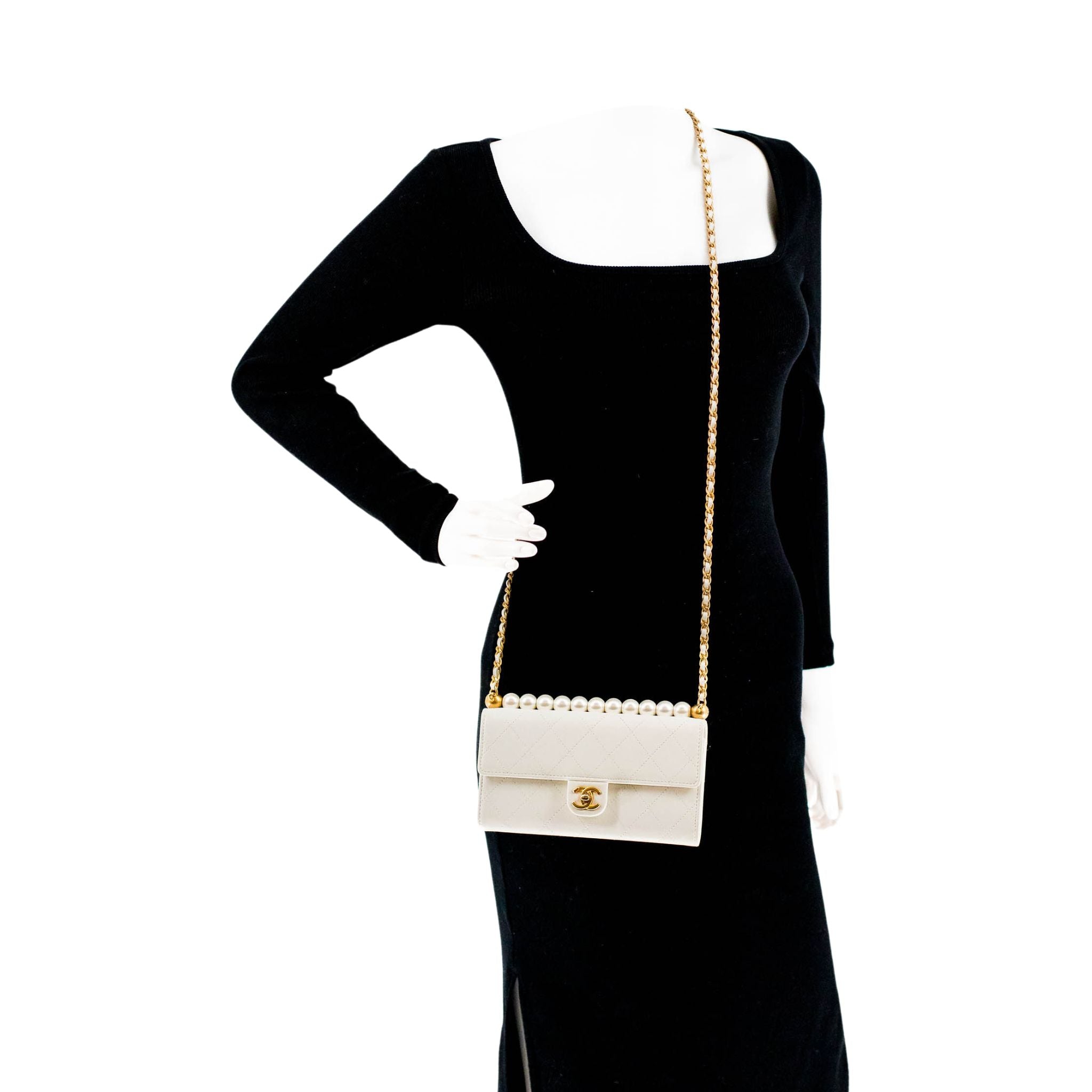 Chanel Chic Pearls Clutch with Chain - SOLD