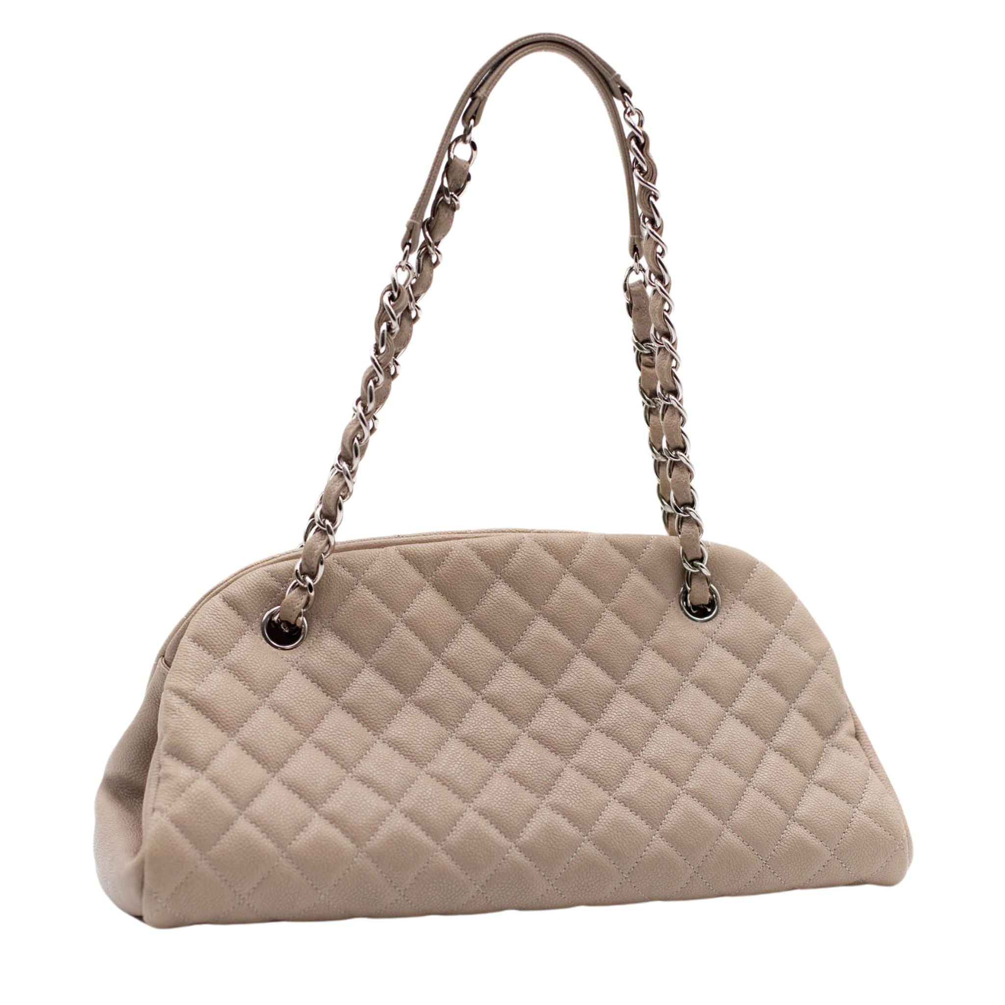 Chanel Mademoiselle Caviar Leather Bowler Bag - Beige - SOLD