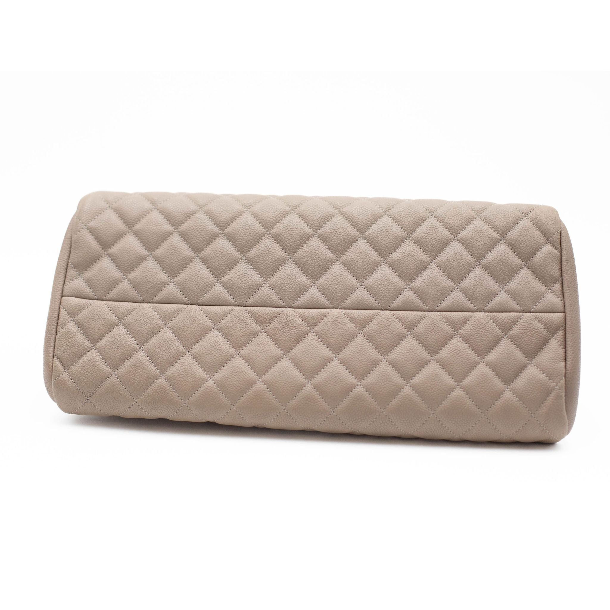Chanel Mademoiselle Caviar Leather Bowler Bag - Beige - SOLD
