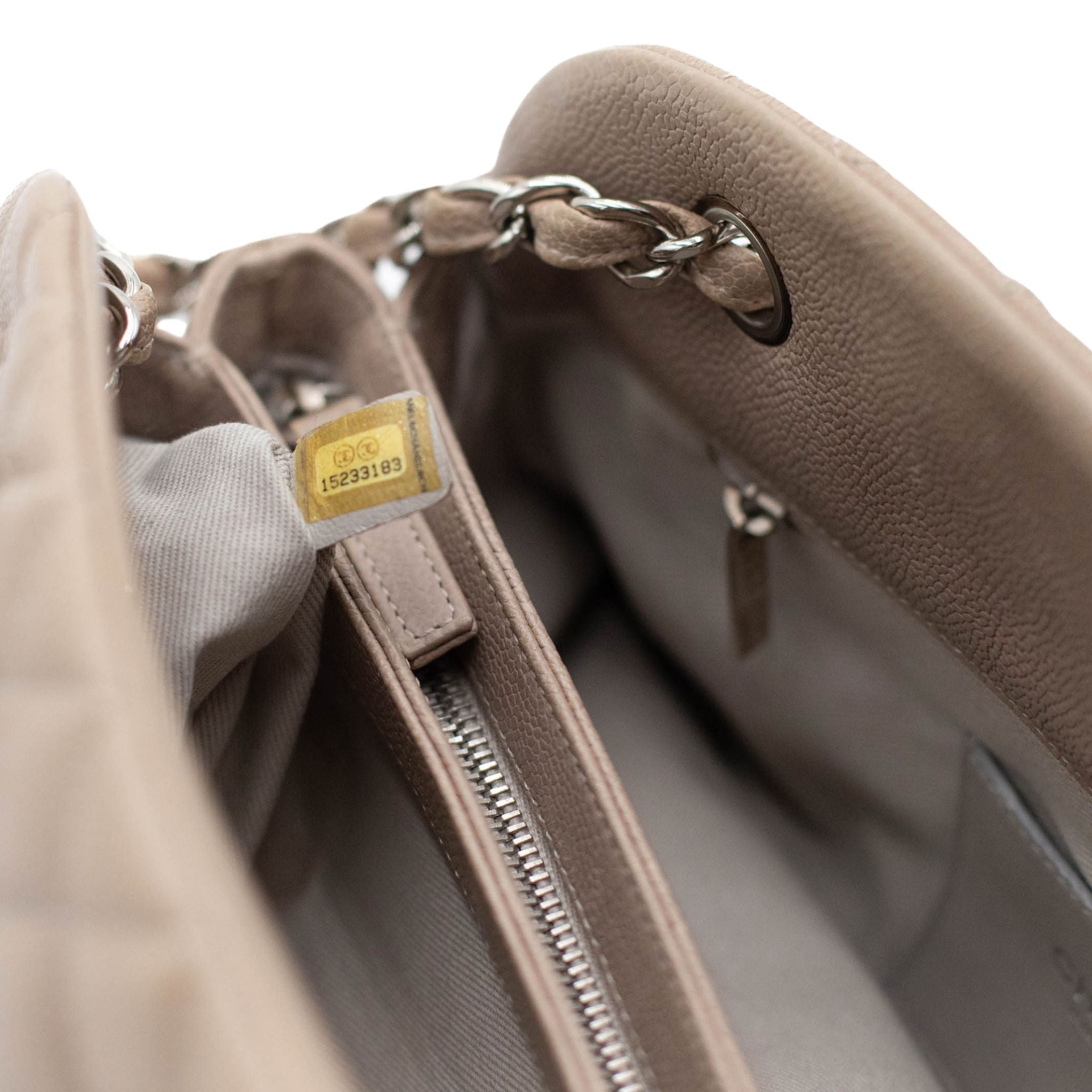Chanel Mademoiselle Caviar Leather Bowler Bag - Beige - SOLD