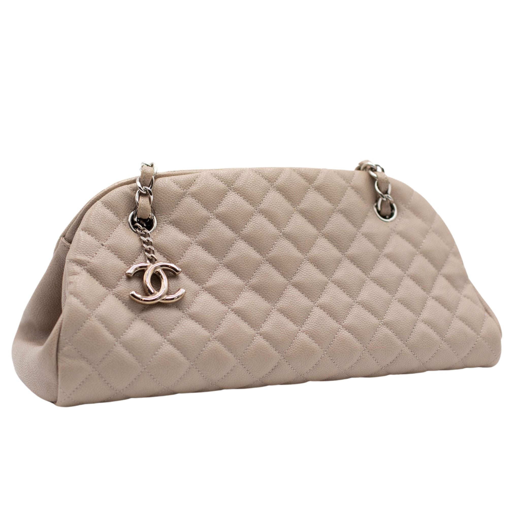 Chanel Mademoiselle Caviar Leather Bowler Bag - Beige - SOLD