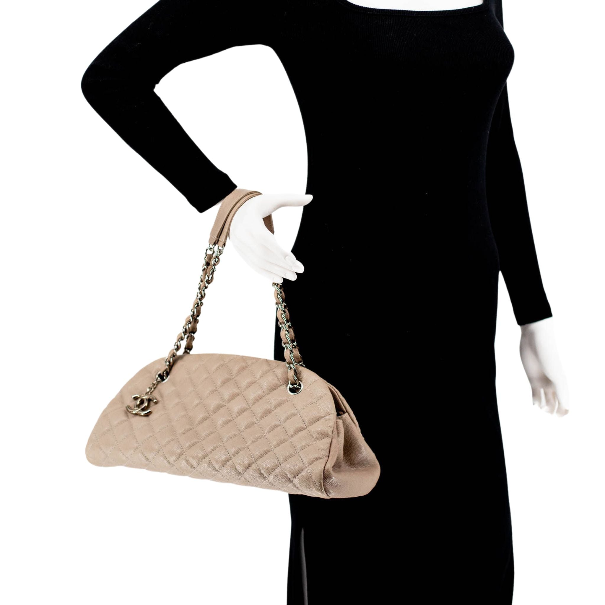 Chanel Mademoiselle Caviar Leather Bowler Bag - Beige - SOLD