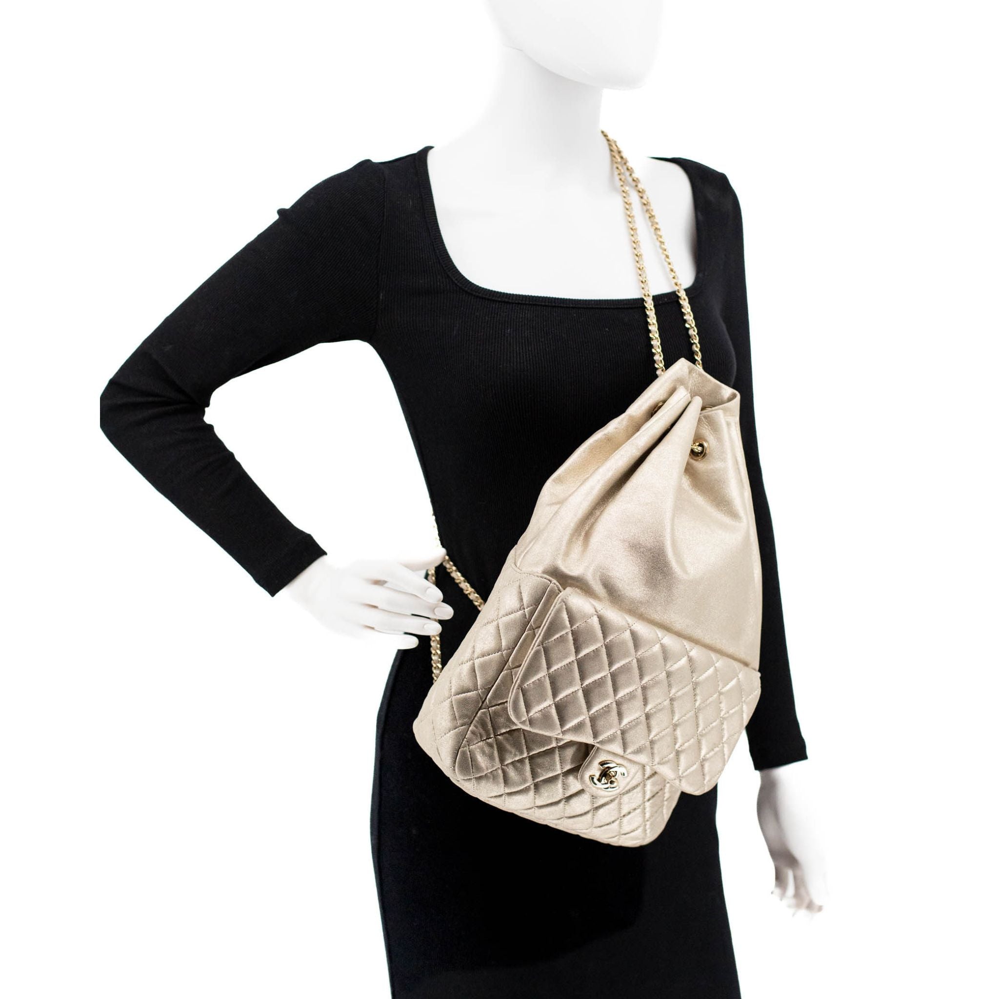 Chanel Seoul Gold Lambskin Backpack - SOLD