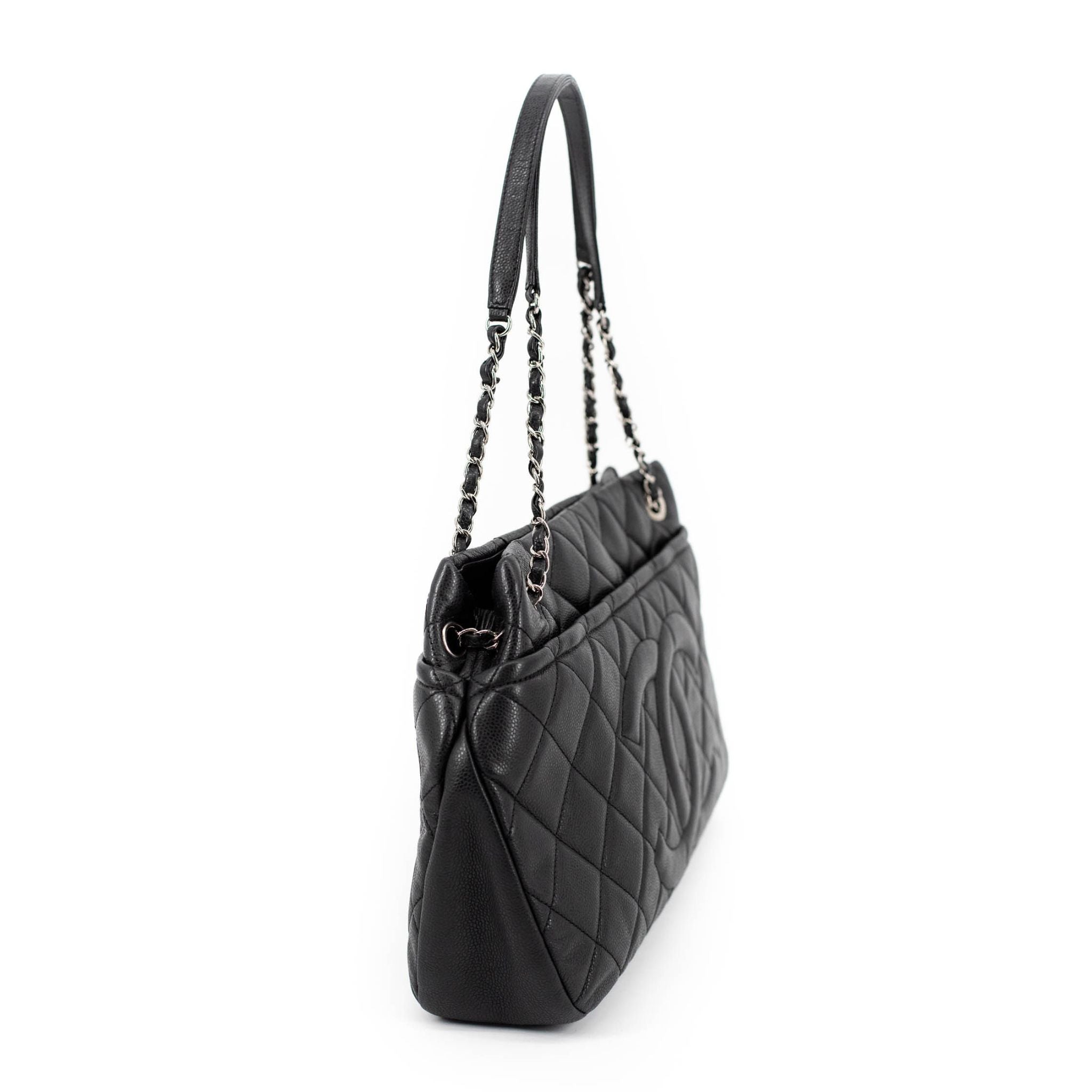Chanel Timeless Soft Quilted Caviar Shopping Tote - Black - SOLD