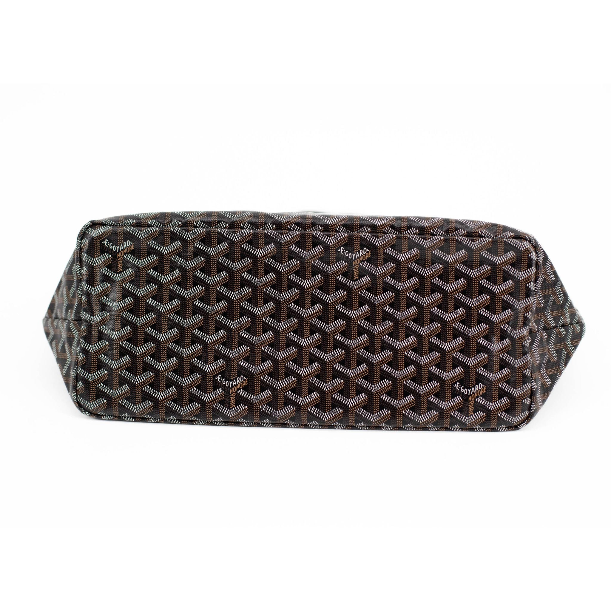 Goyard St. Louis PM Tote Handbag w/ pouch - Black - SOLD