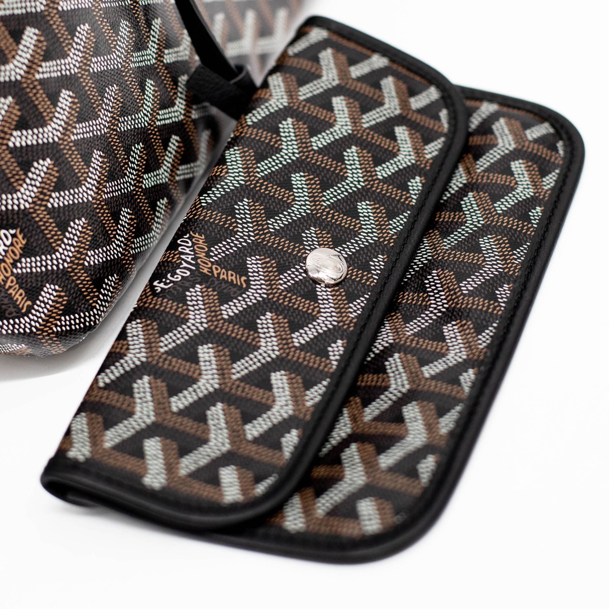 Goyard St. Louis PM Tote Handbag w/ pouch - Black - SOLD