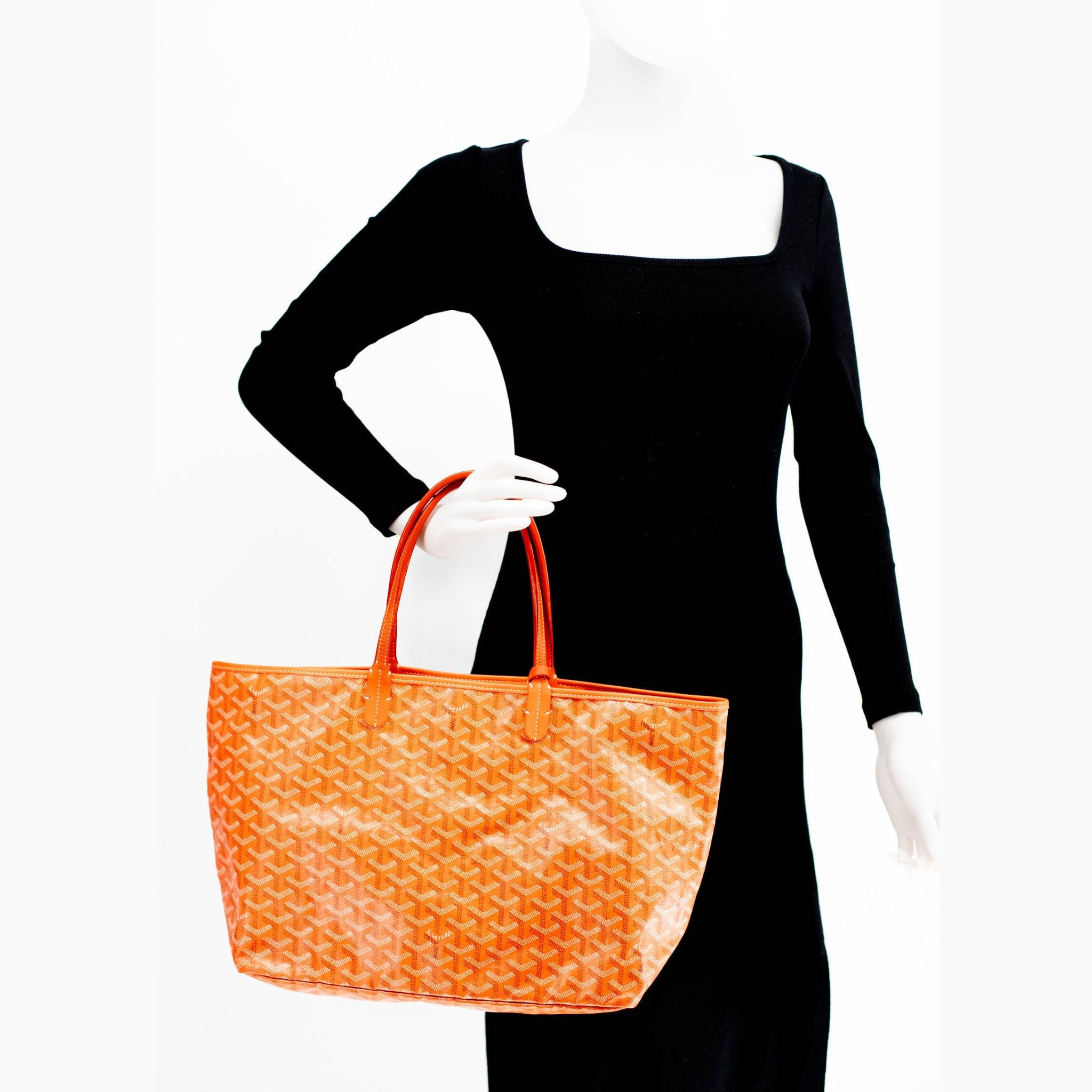 Goyard St. Louis PM Tote Handbag w/ pouch - Orange - SOLD
