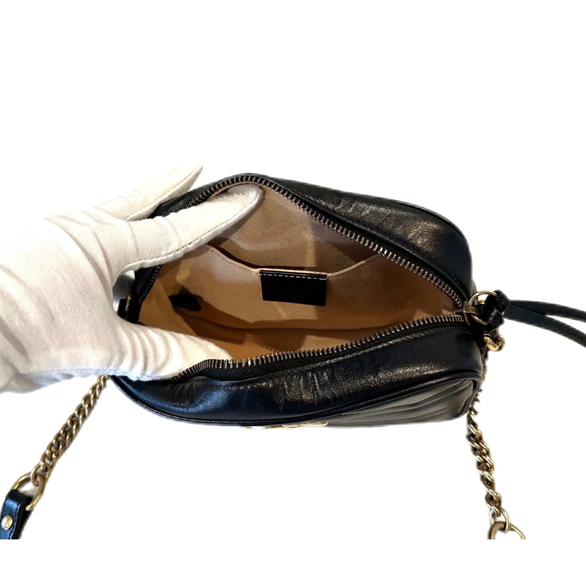 Gucci GG Marmont Matelasse Shoulder Bag - Black - SOLD