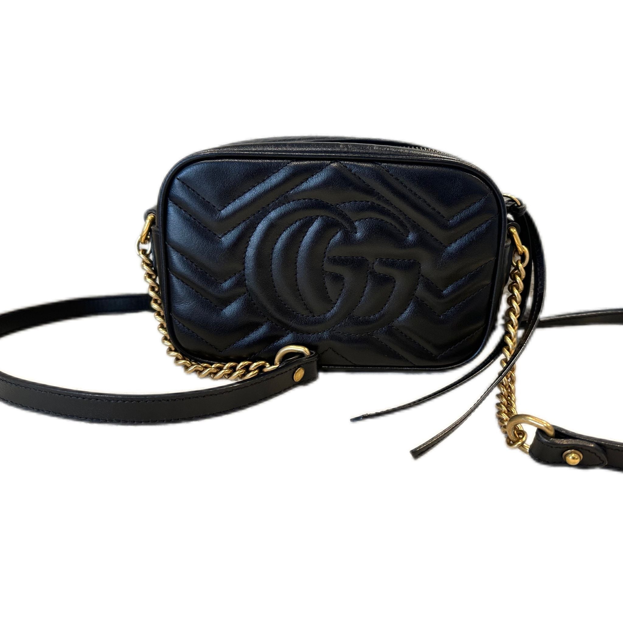 Gucci GG Marmont Matelasse Shoulder Bag - Black - SOLD