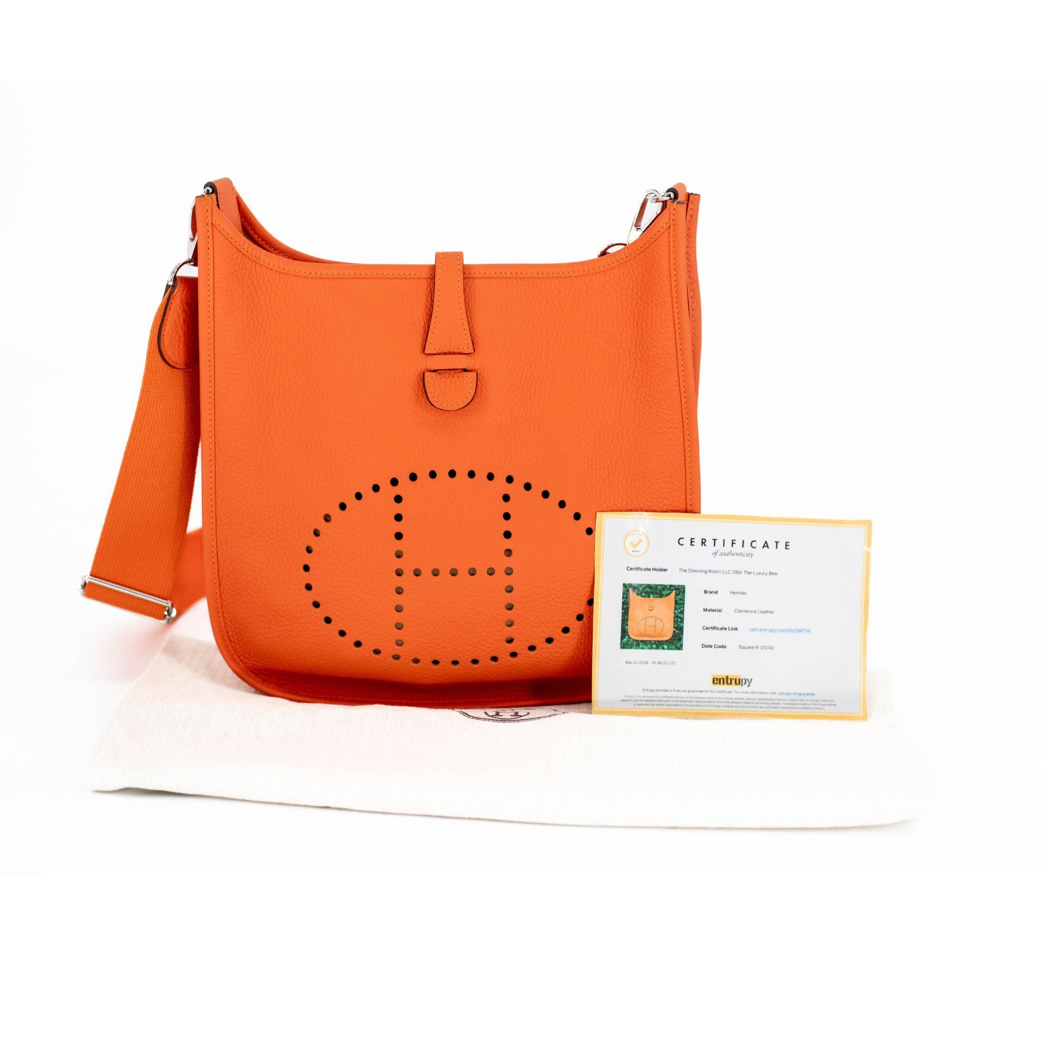 Hermes Taurillon Clemence Evelyne GM - Orange - SOLD