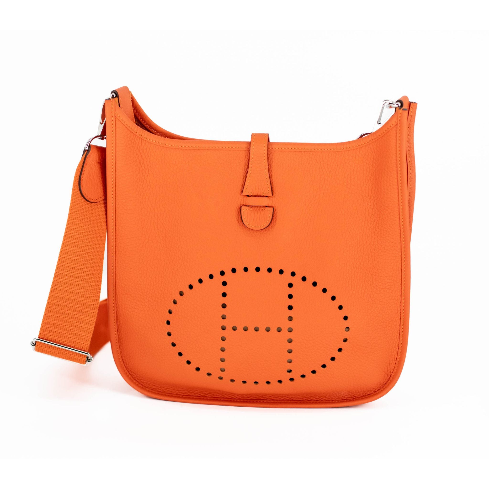 Hermes Taurillon Clemence Evelyne GM - Orange - SOLD