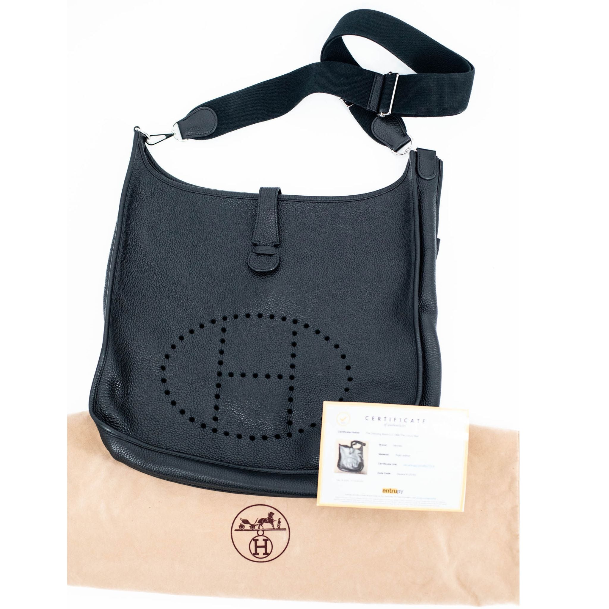 Hermes Taurillon Clemence Evelyne TGM - Black - SOLD