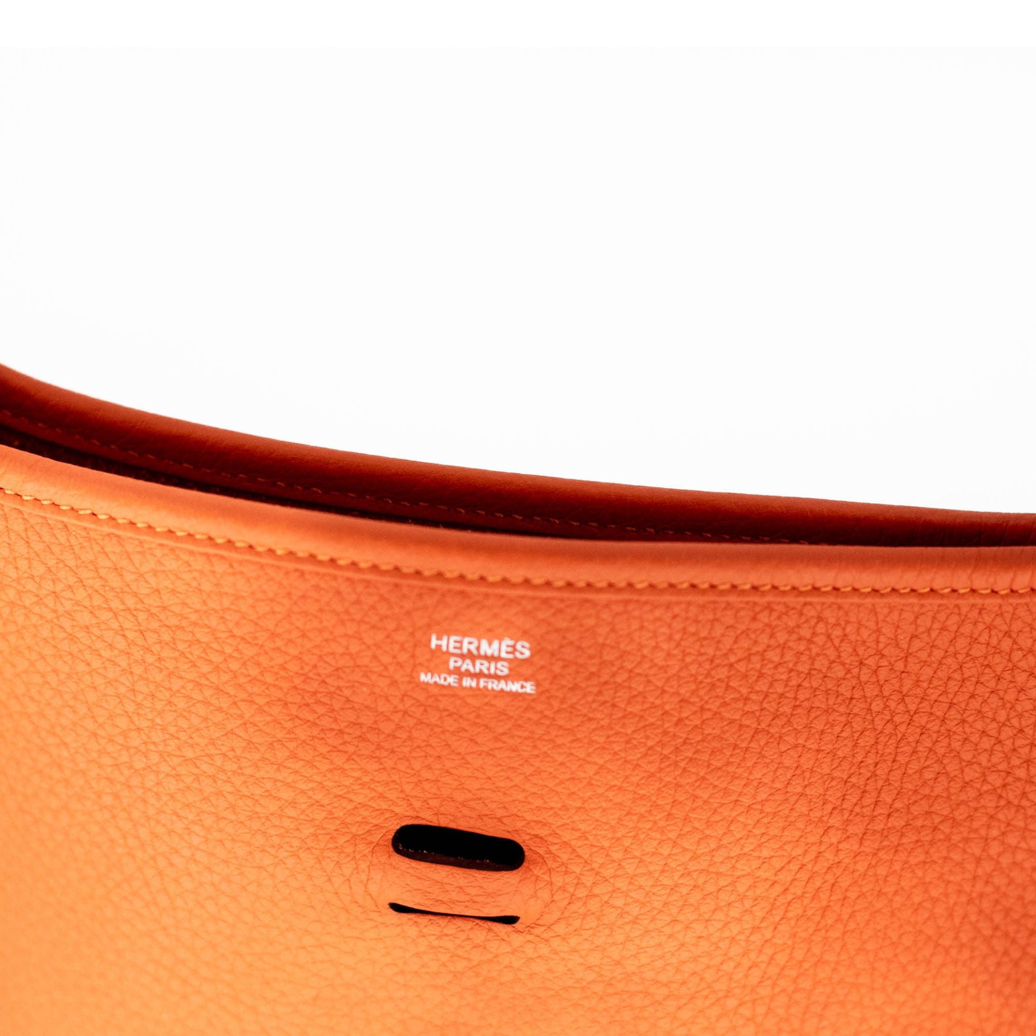 Hermes Taurillon Clemence Evelyne GM - Orange - SOLD