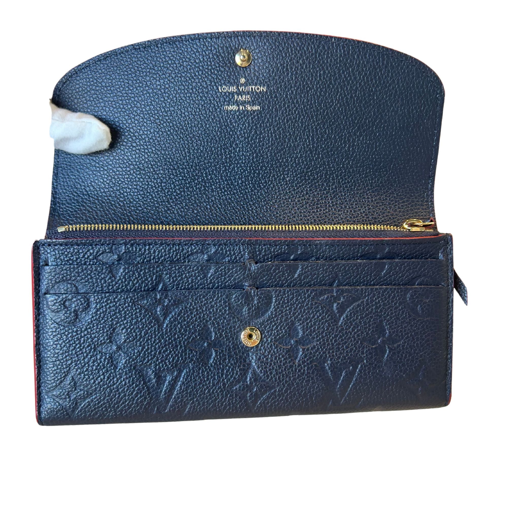 Louis Vuitton Monogram Empreinte Emilie Wallet - Marine - SOLD