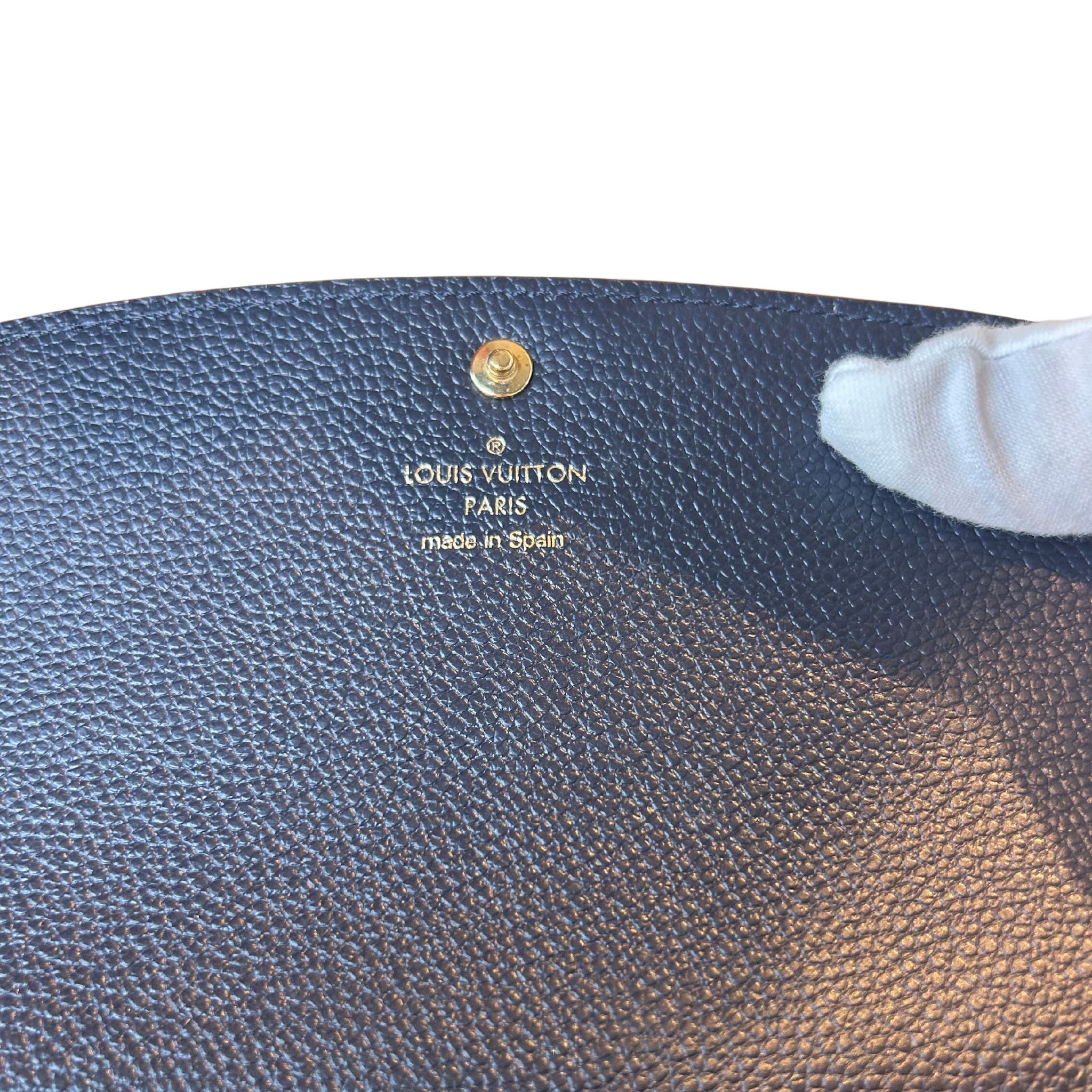 Louis Vuitton Monogram Empreinte Emilie Wallet - Marine - SOLD