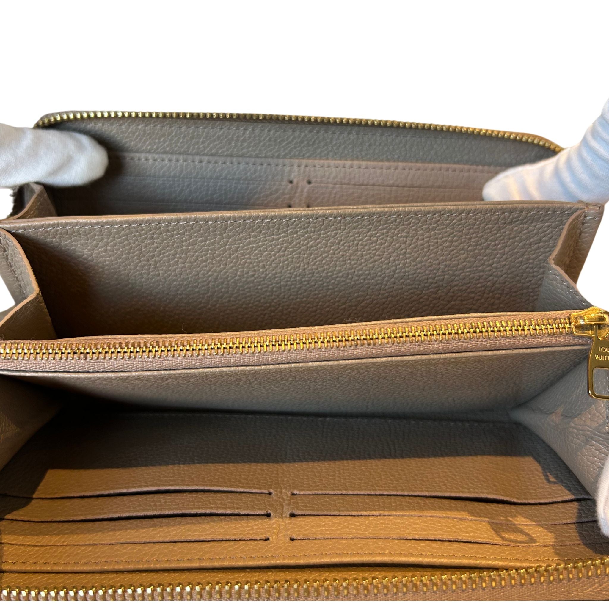 Louis Vuitton Monogram Empreinte Zippy Wallet - Taupe - SOLD