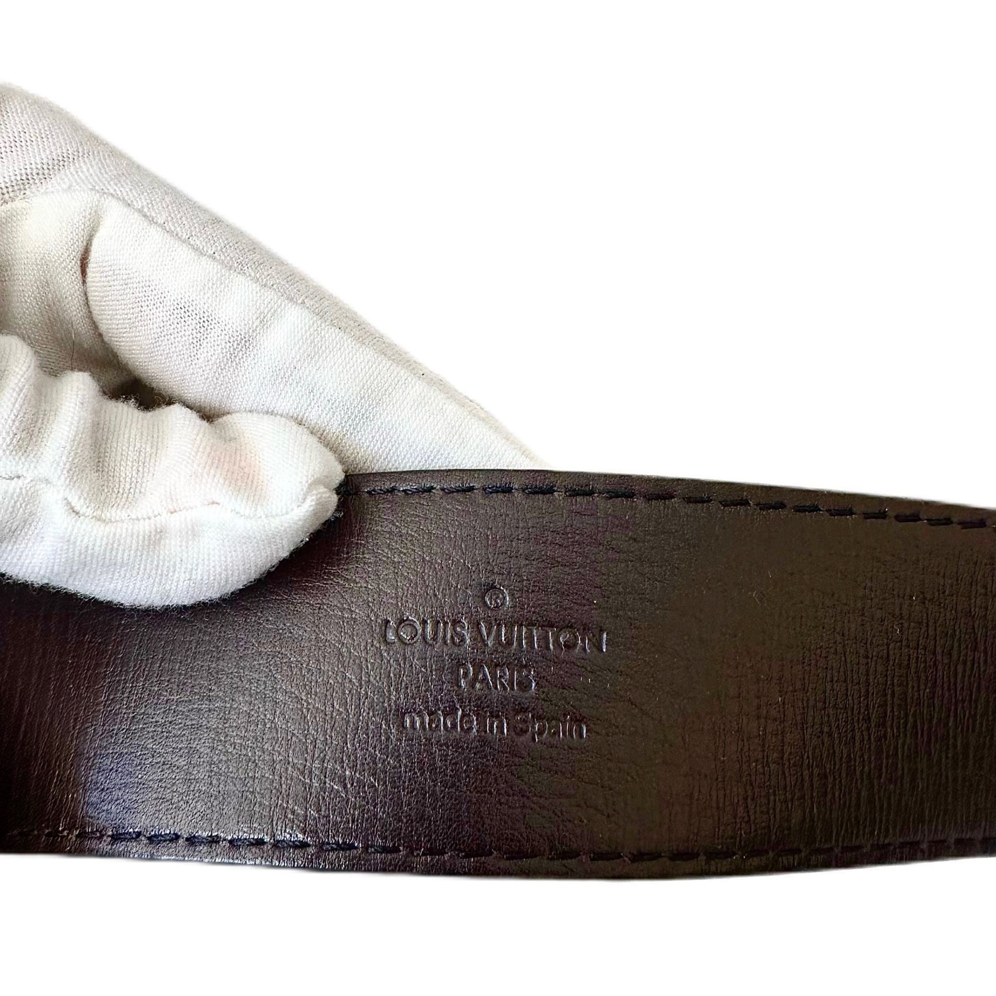 Louis Vuitton Utah Leather LV Initiales Belt - Coffee / 80cm - SOLD