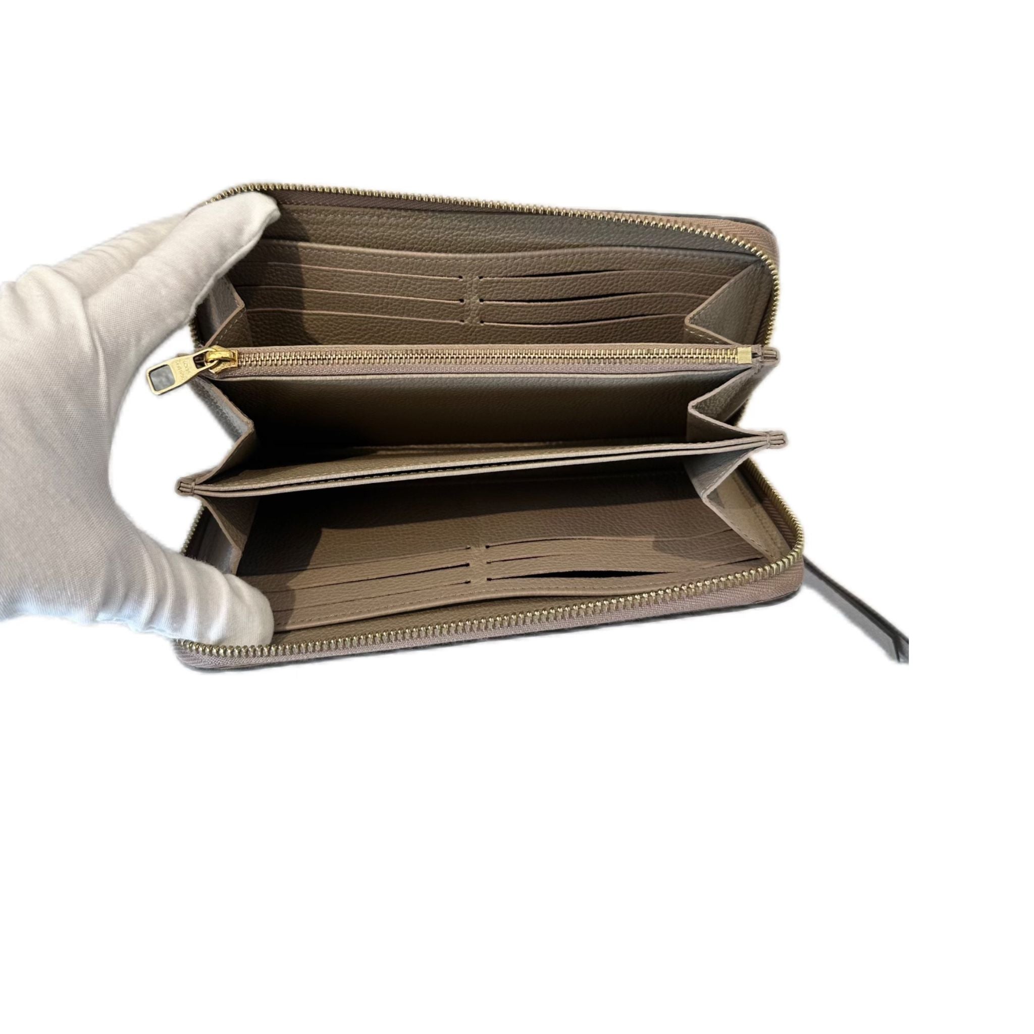Louis Vuitton Monogram Empreinte Zippy Wallet - Taupe - SOLD