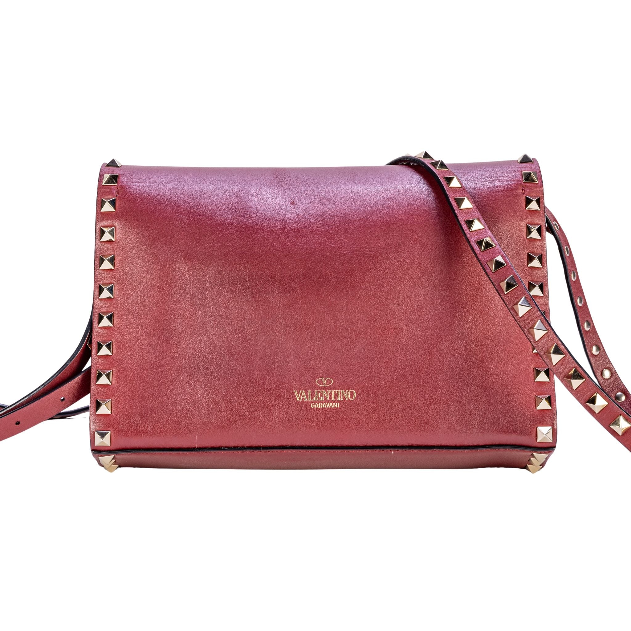 Valentino Garavani Rockstud Crossbody - Dark Red