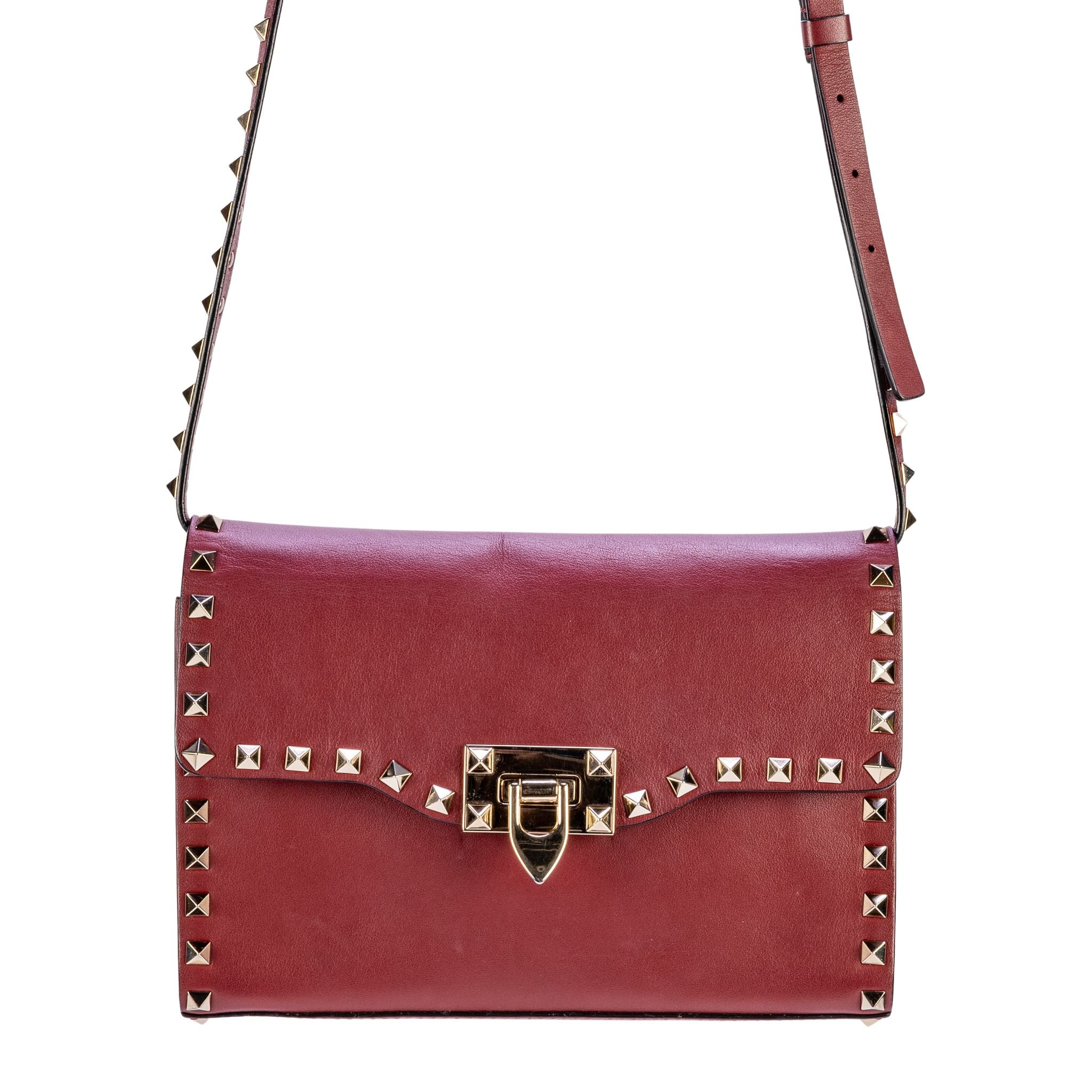 Valentino Garavani Rockstud Crossbody - Dark Red
