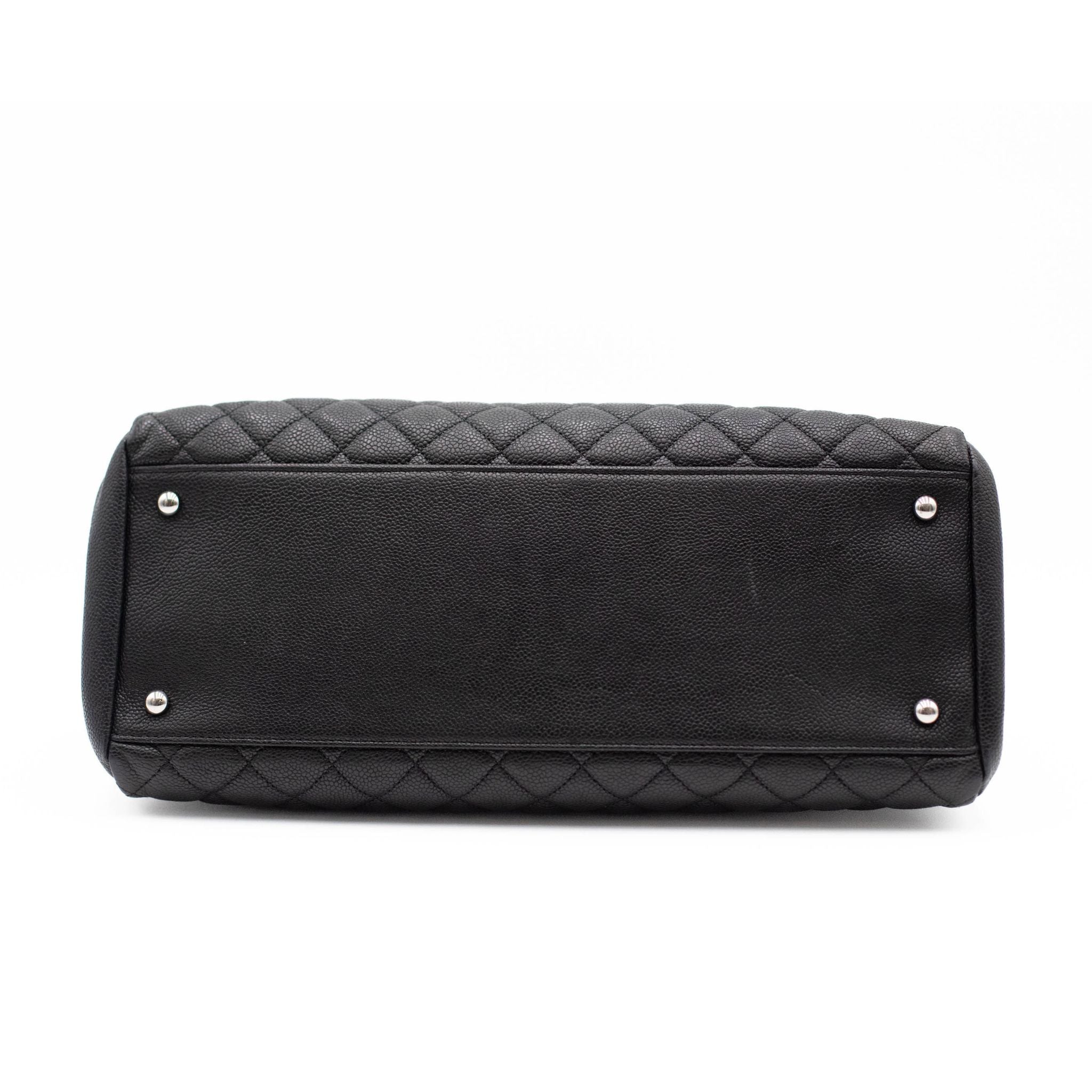 Chanel Just Mademoiselle Caviar Leather Bowler Bag - Black