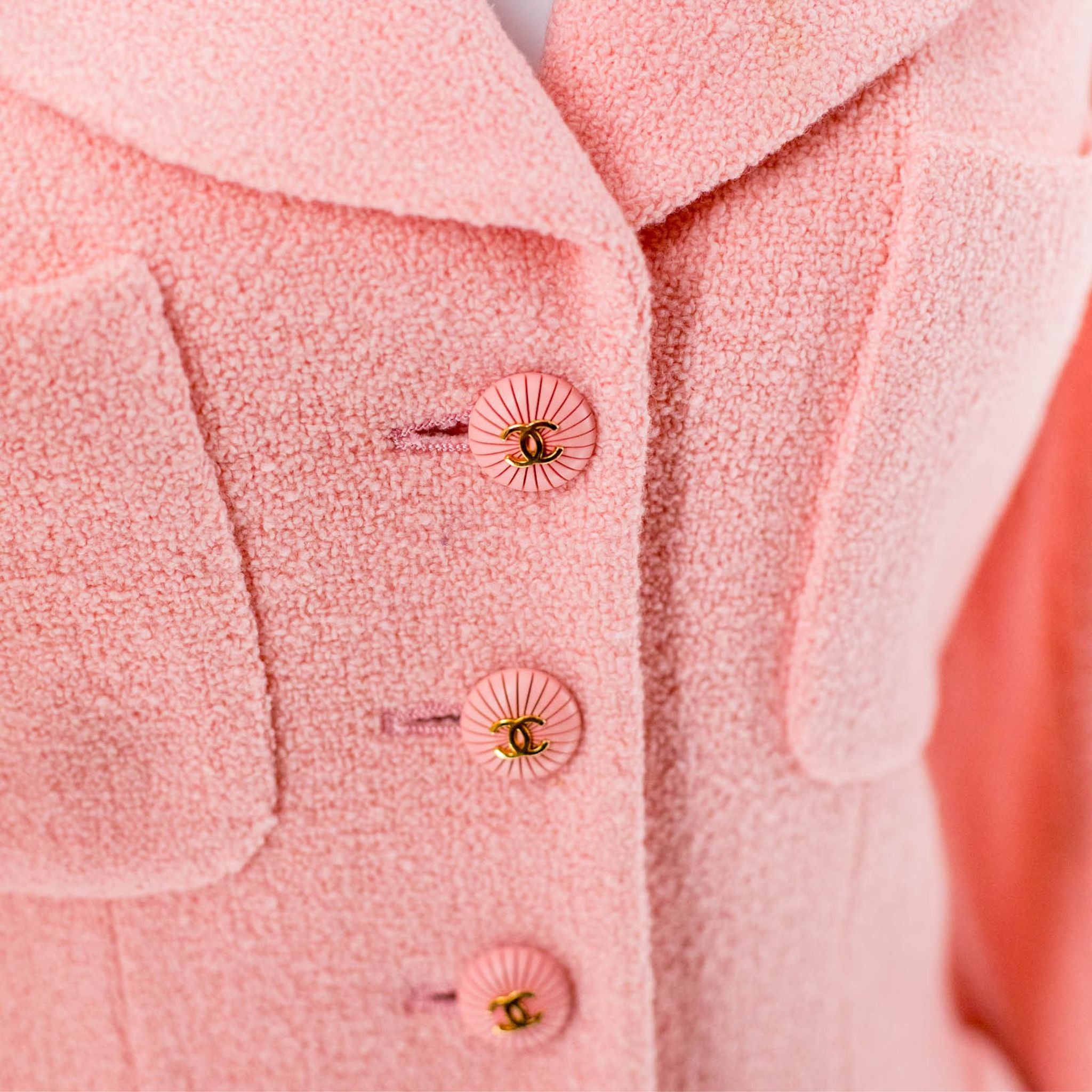 Chanel Pink Bouclé Tailleur Set - Skirt Suit - SOLD