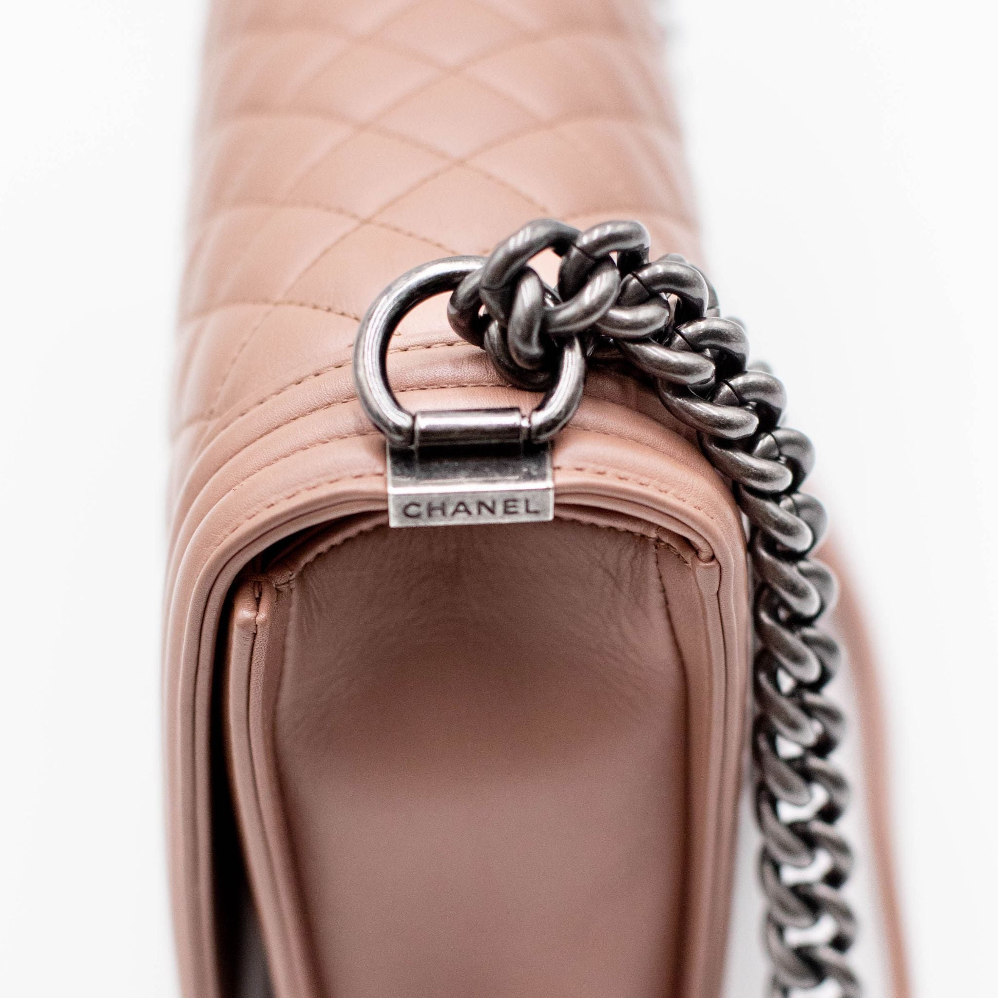 Chanel Quilted Calfskin Medium Boy Bag - Blush