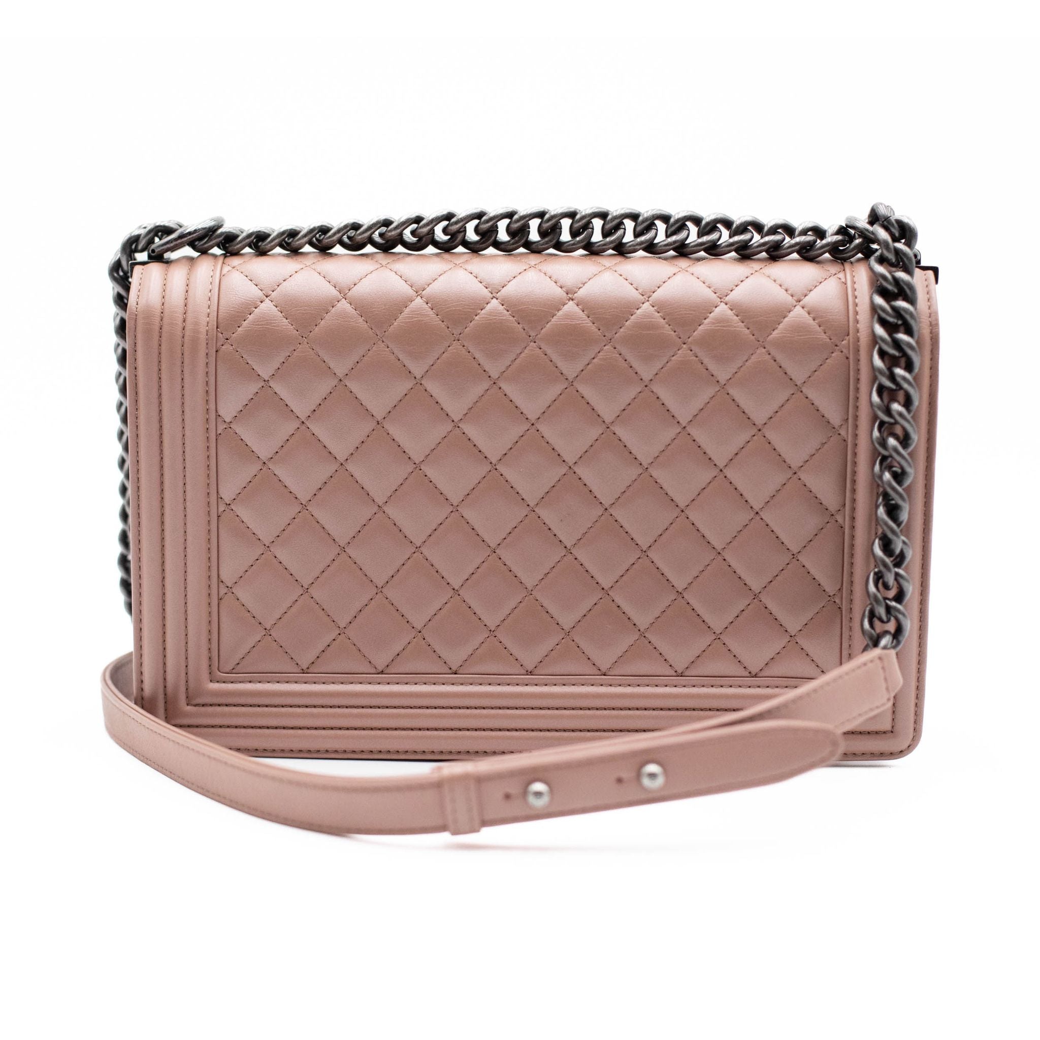 Chanel Quilted Calfskin Medium Boy Bag - Blush