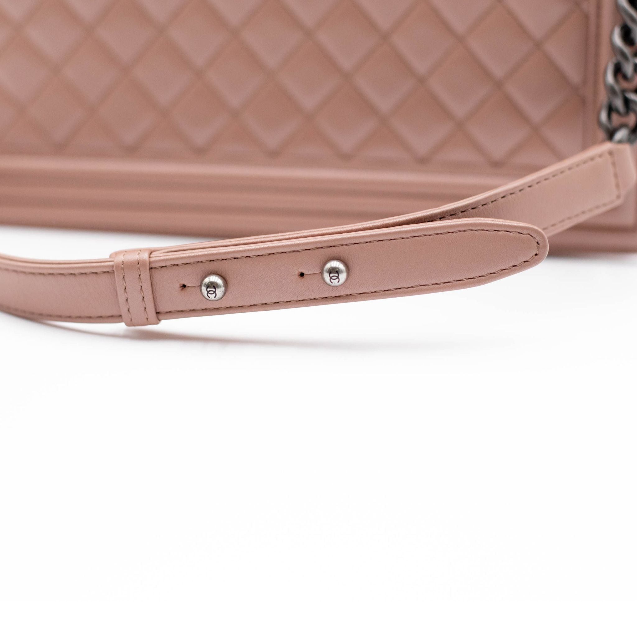 Chanel Quilted Calfskin Medium Boy Bag - Blush