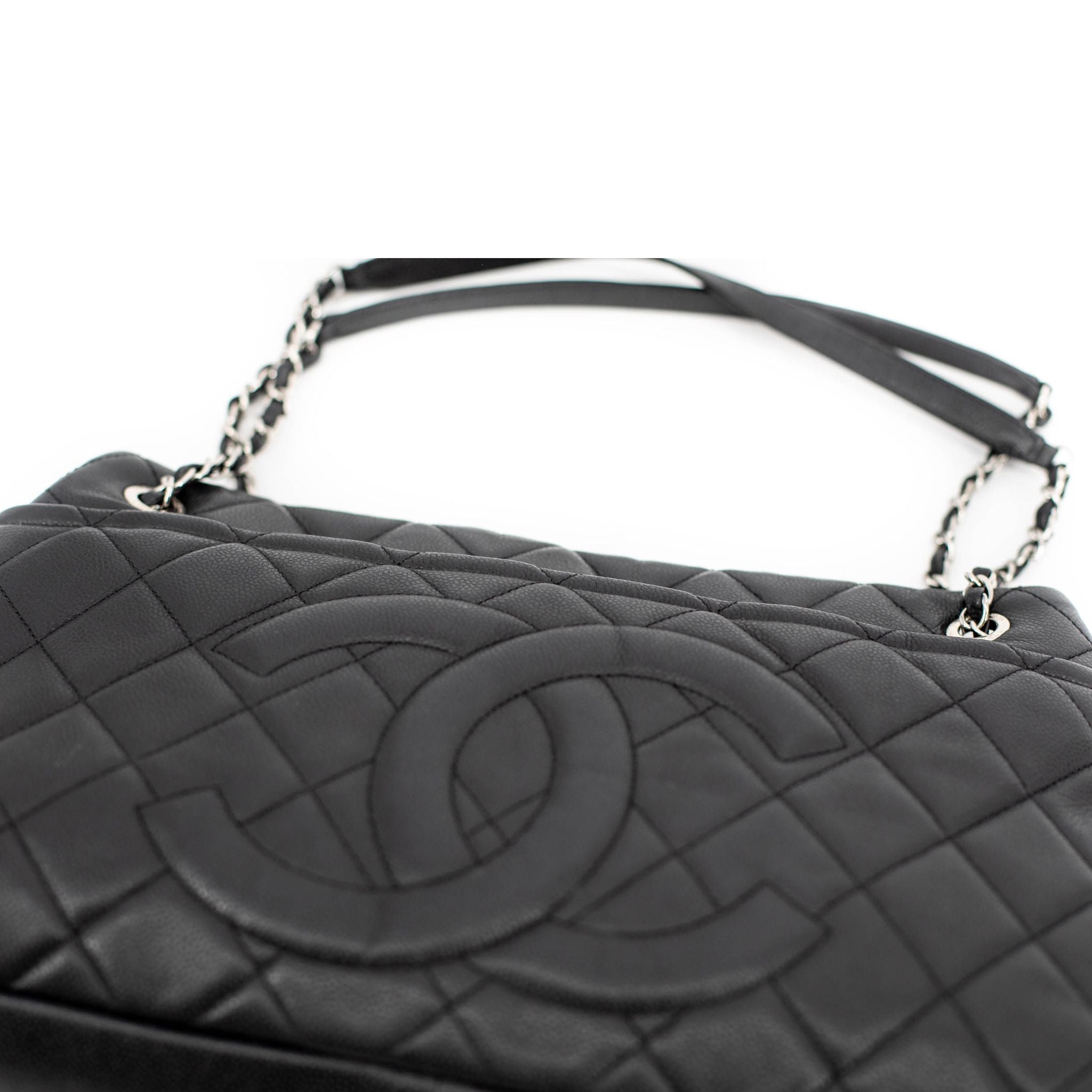 Chanel Timeless Soft Quilted Caviar Shopping Tote - Black