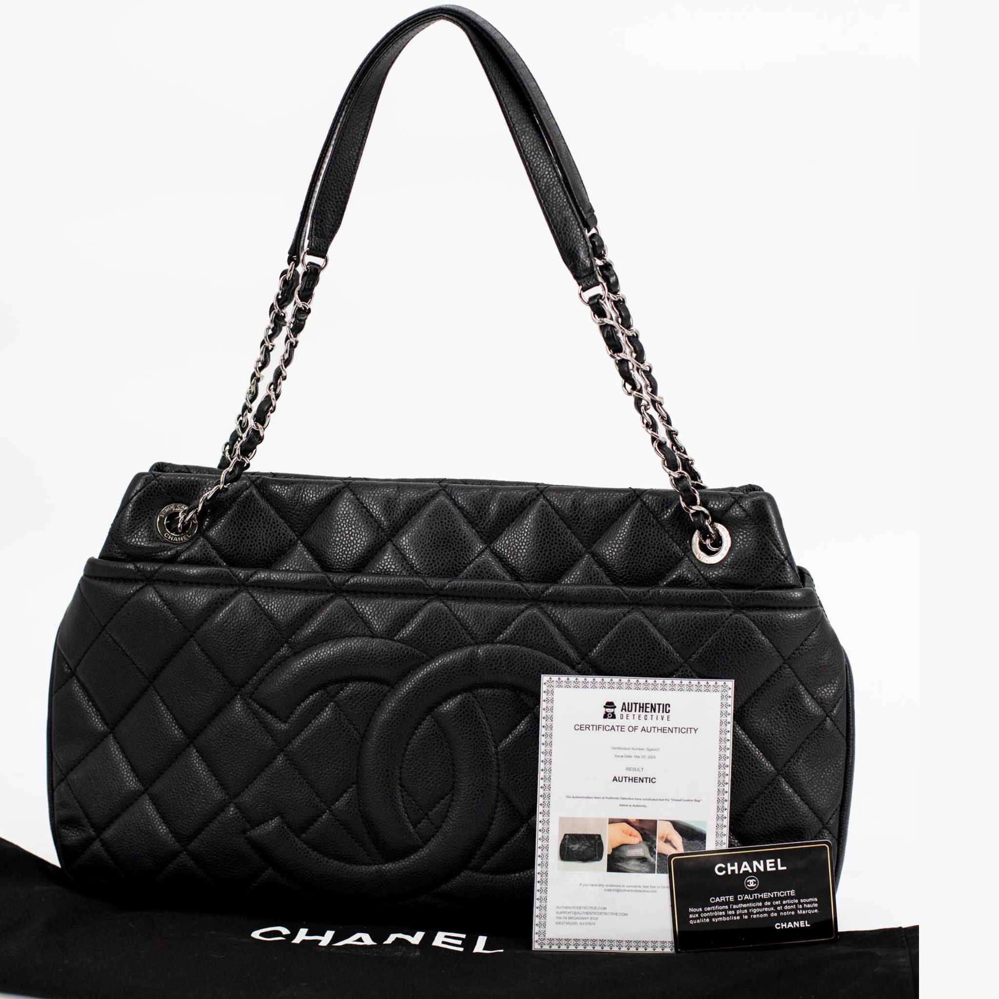 Chanel Timeless Soft Quilted Caviar Shopping Tote - Black