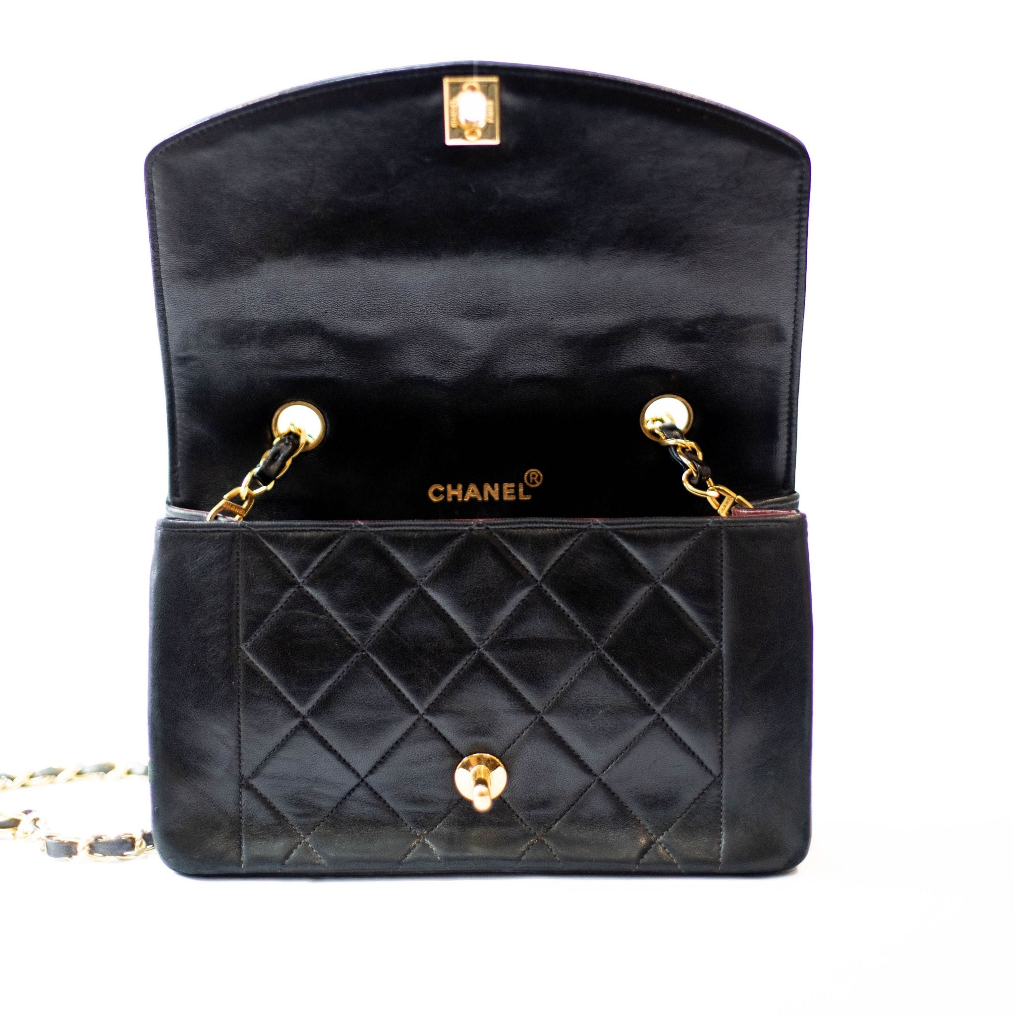 Chanel "Diana" Quilted Lambskin Shoulder Handbag - SOLD