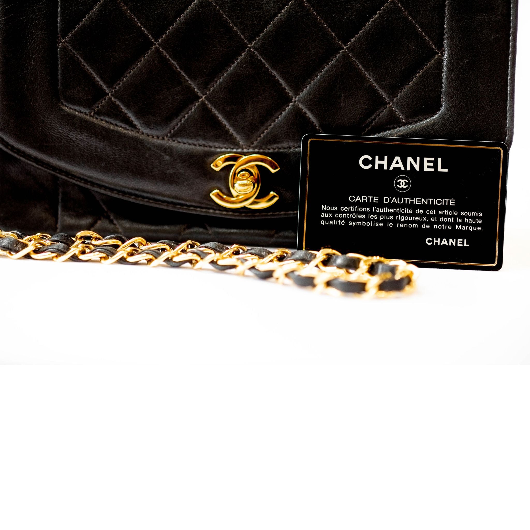 Chanel "Diana" Quilted Lambskin Shoulder Handbag - SOLD