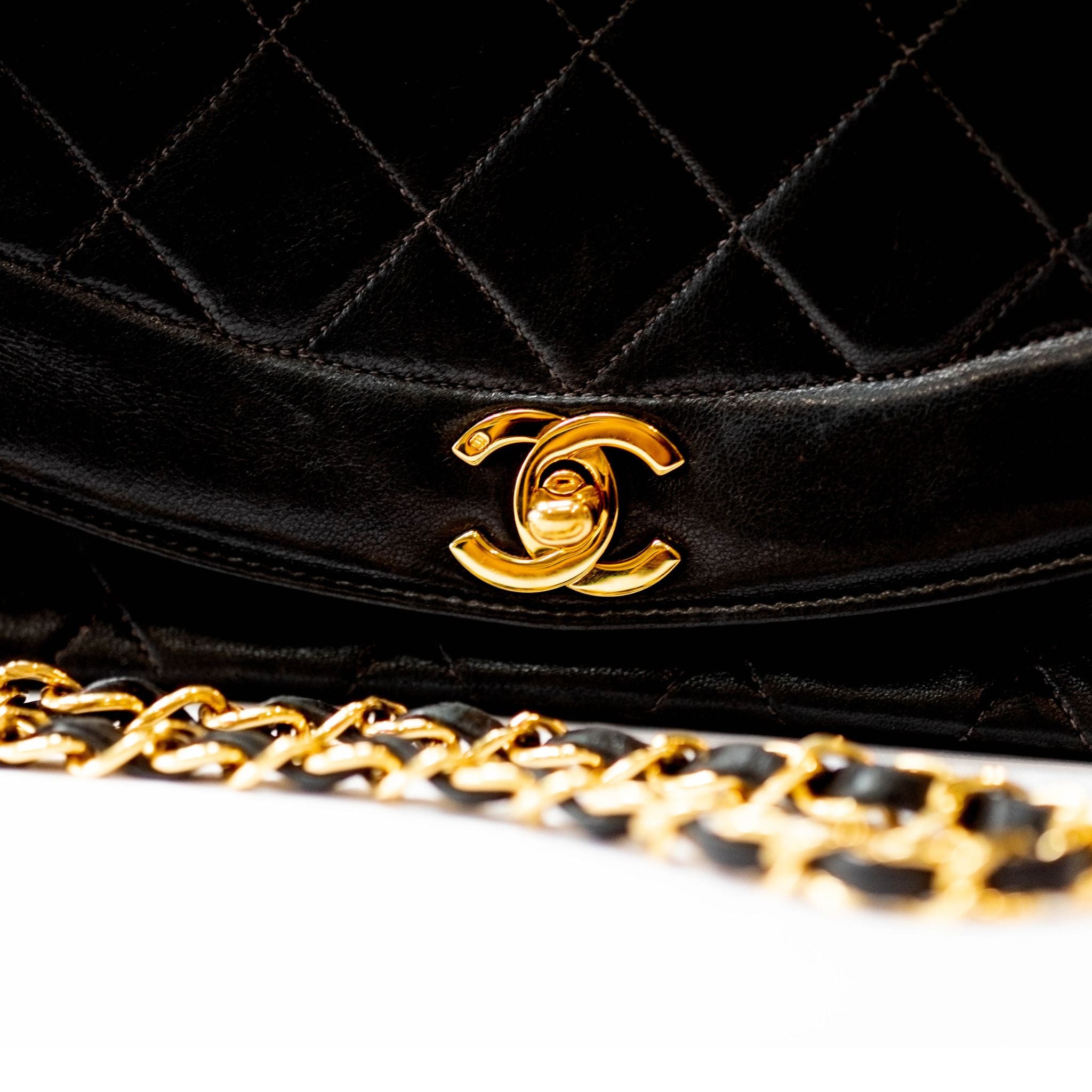 Chanel "Diana" Quilted Lambskin Shoulder Handbag - SOLD