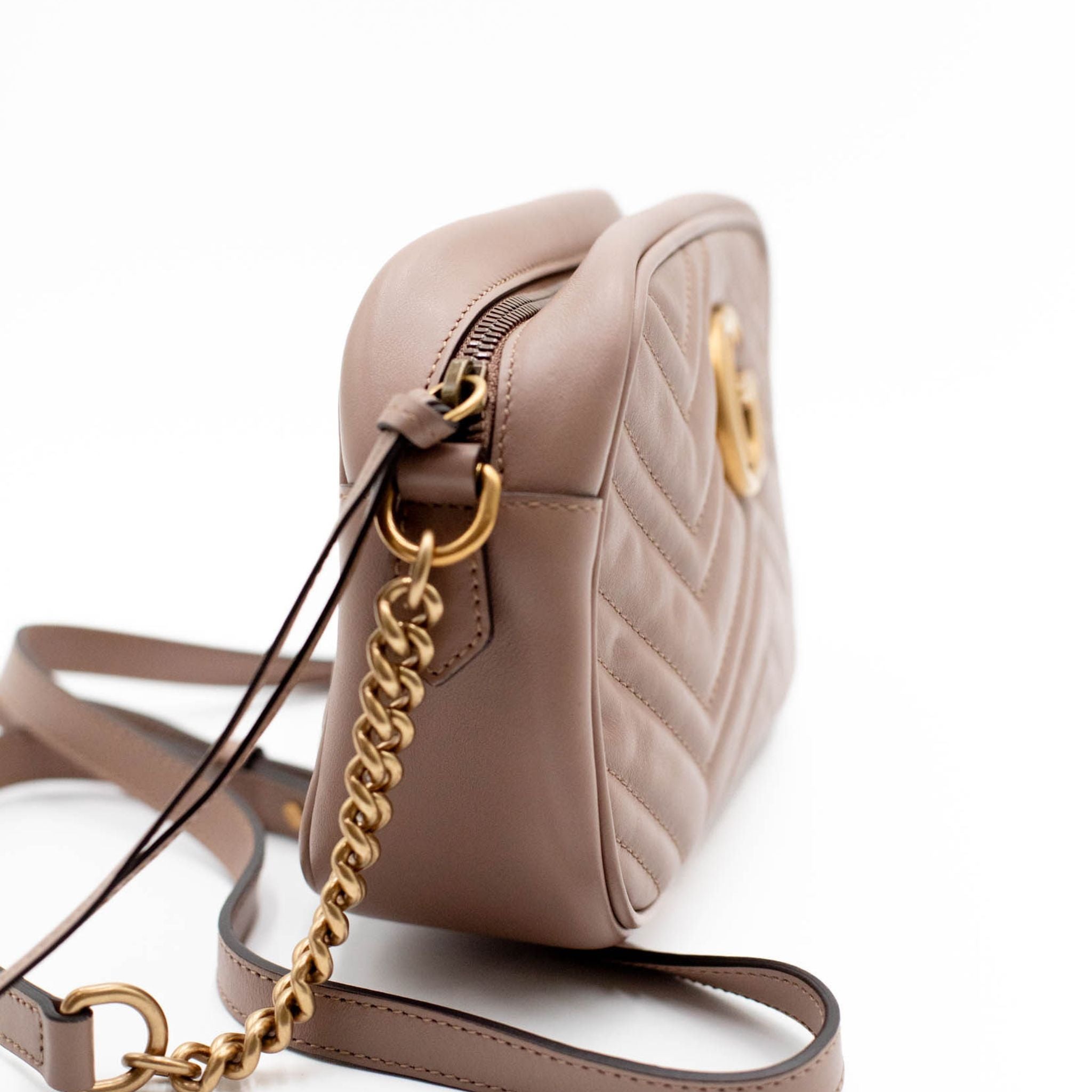 Gucci GG Marmont Matelasse Shoulder Bag - Beige - SOLD