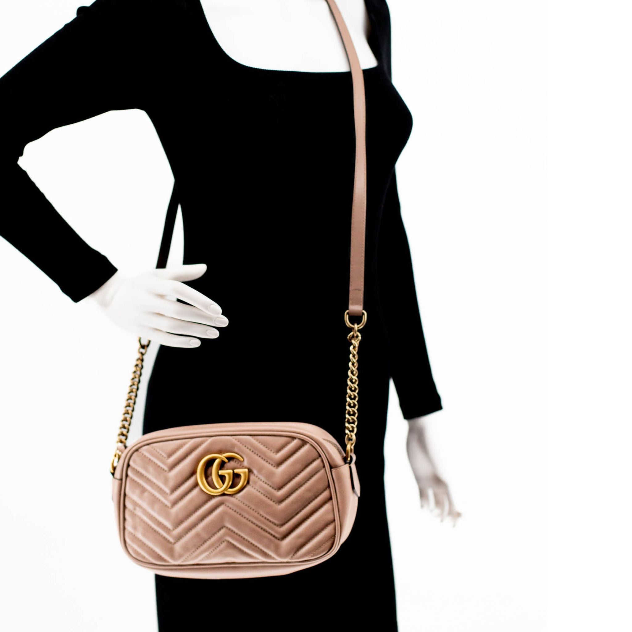 Gucci GG Marmont Matelasse Shoulder Bag - Beige - SOLD