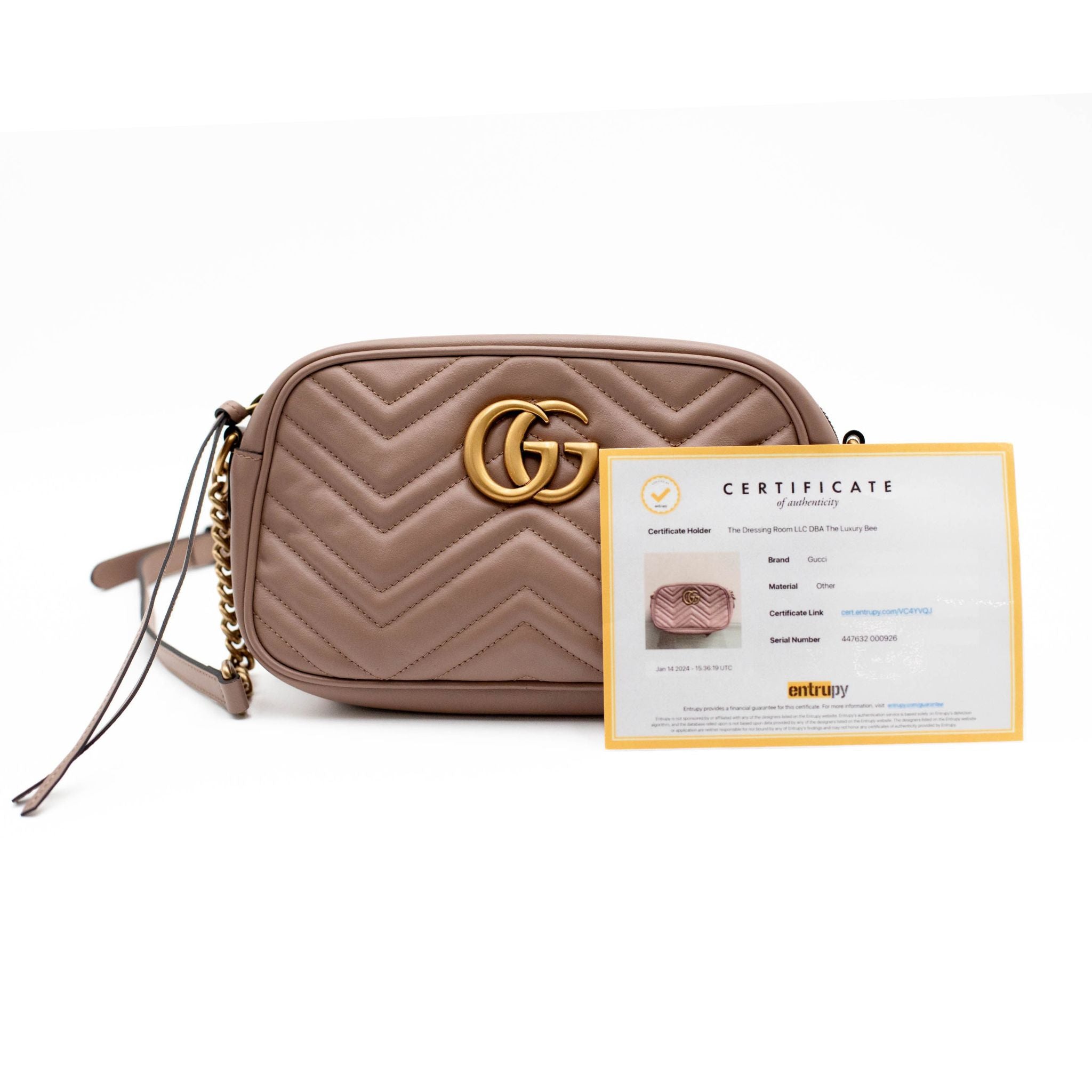 Gucci GG Marmont Matelasse Shoulder Bag - Beige - SOLD