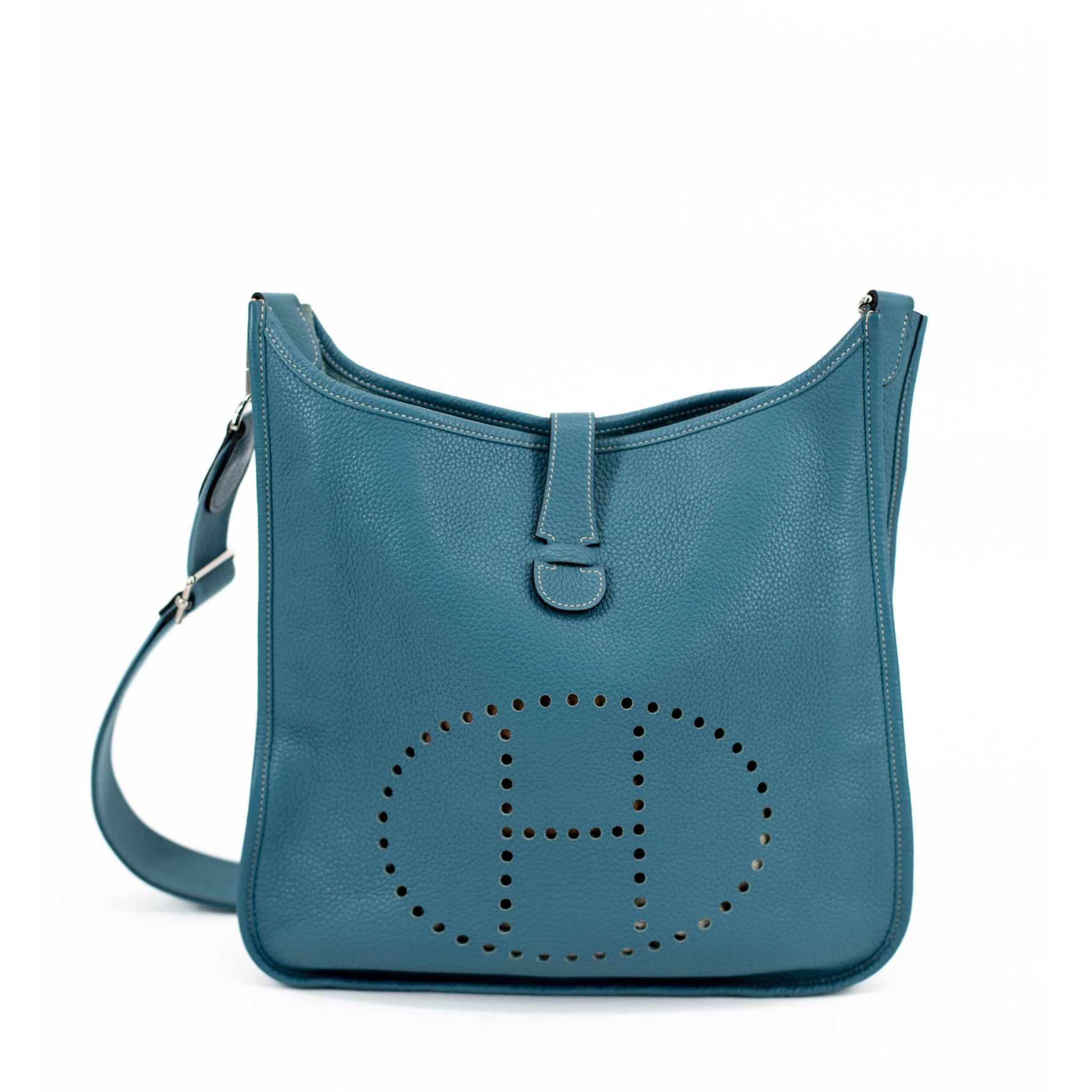 Hermes Taurillon Clemence Evelyne PM - Blue Jean