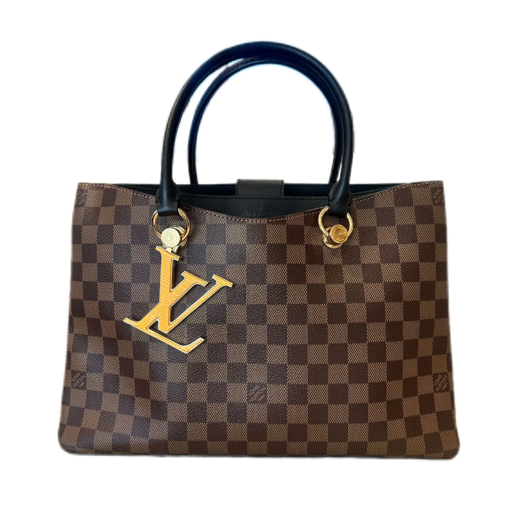 Louis Vuitton Damier Ebene Riverside Tote - Black