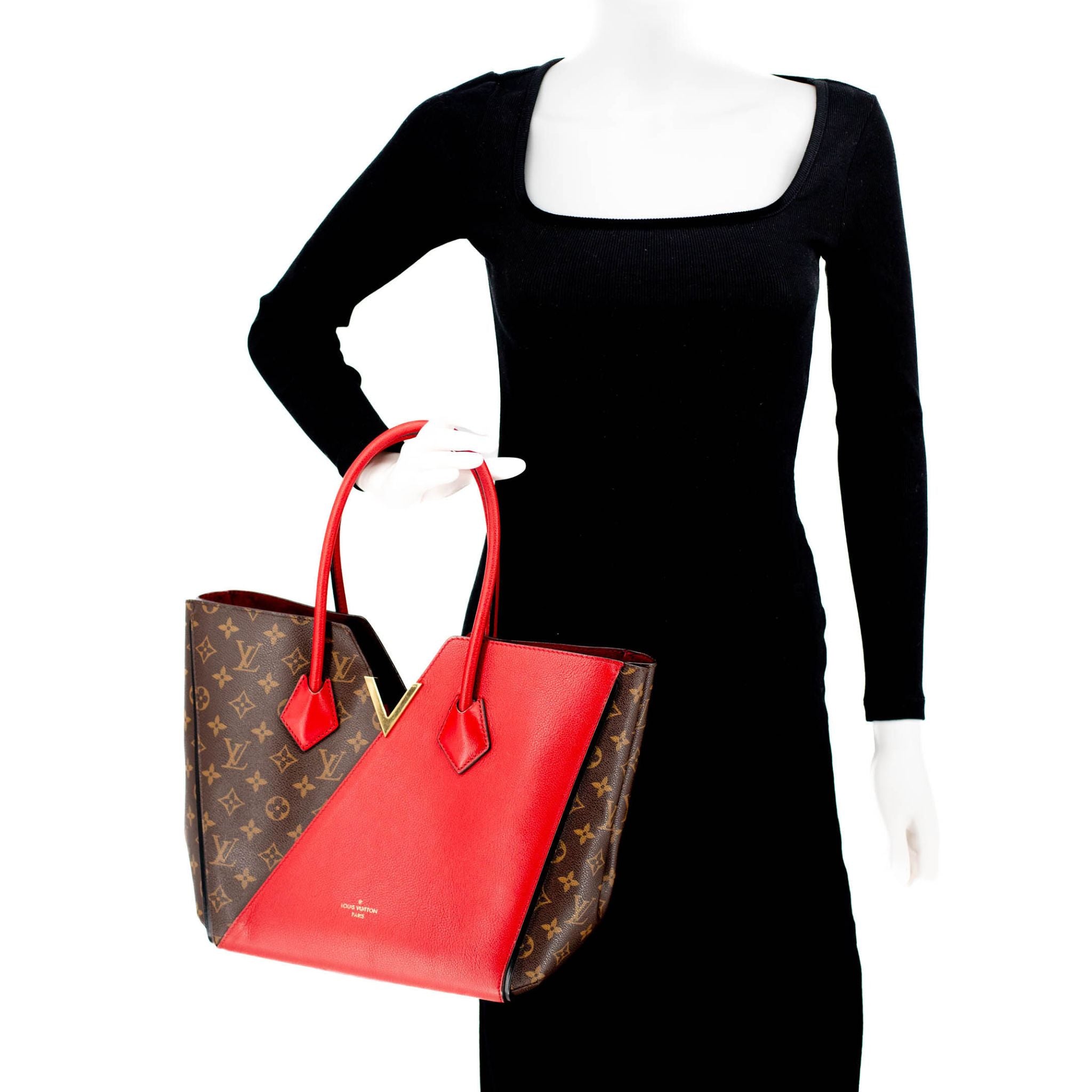 Louis Vuitton Kimono Tote GM - Monogram Canvas & Red Leather - SOLD