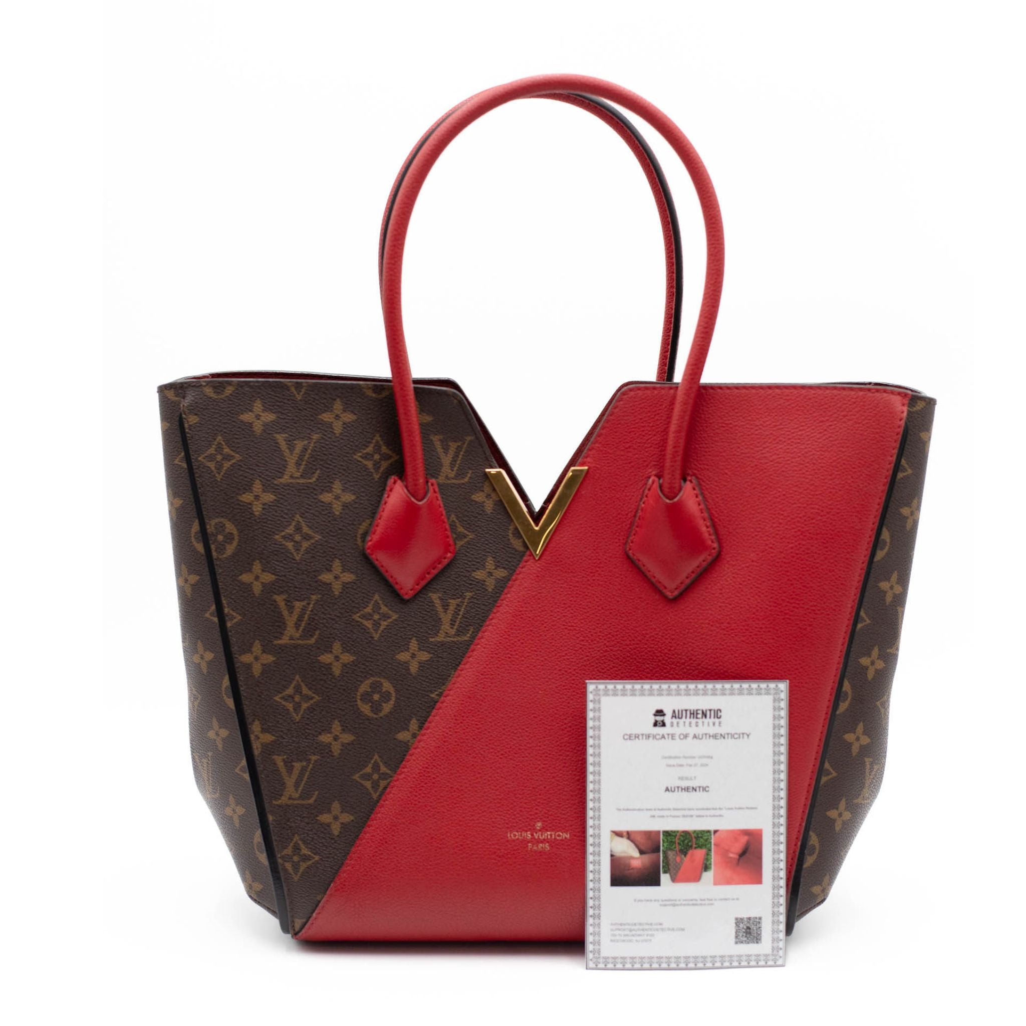 Louis Vuitton Kimono Tote GM - Monogram Canvas & Red Leather - SOLD