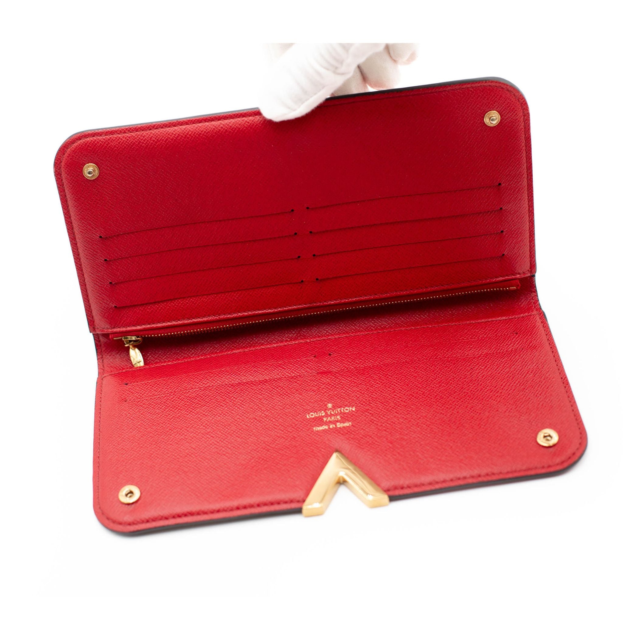 Louis Vuitton Kimono Wallet - Monogram Canvas & Red Calfskin