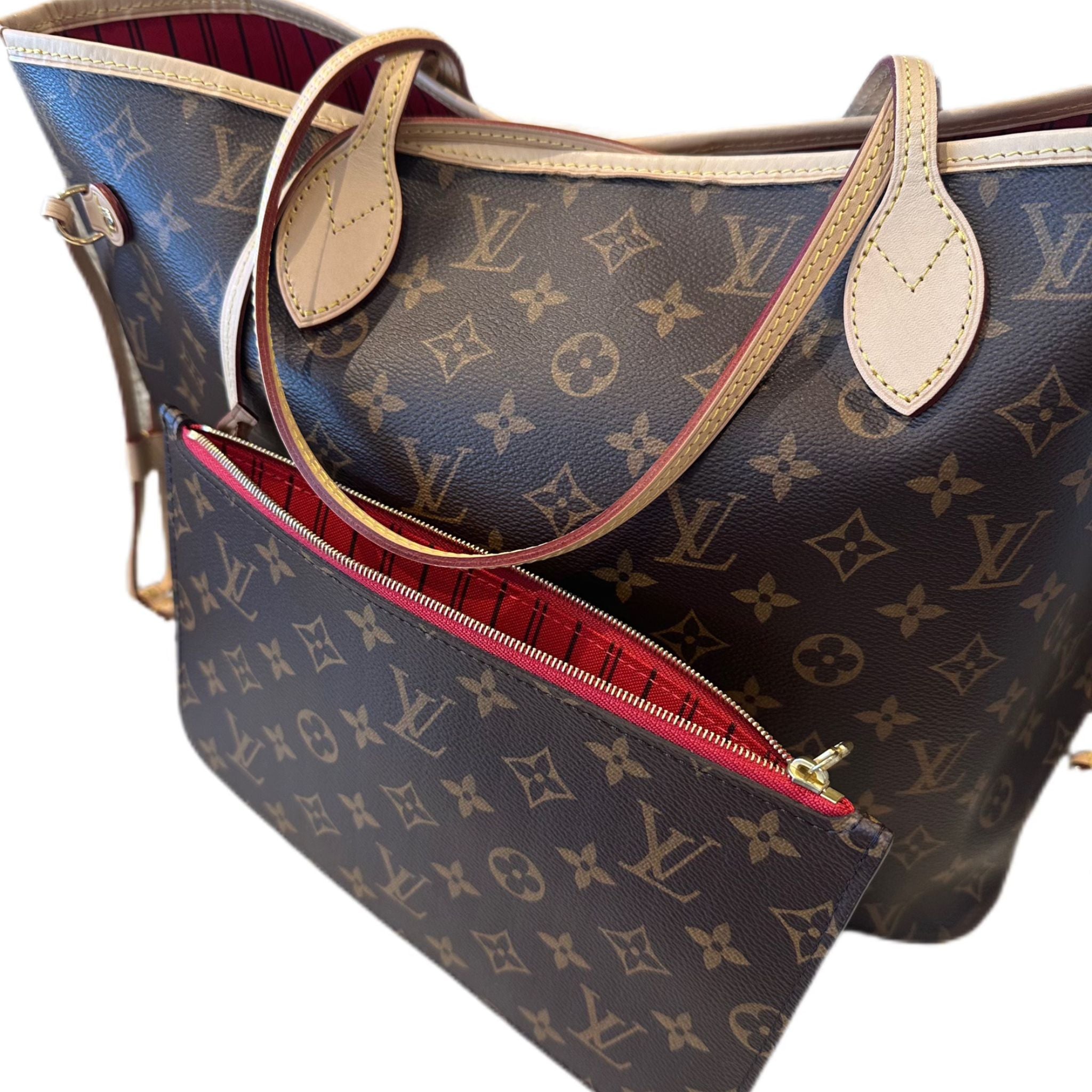 Louis Vuitton Monogram Canvas Neverfull MM w/pouch