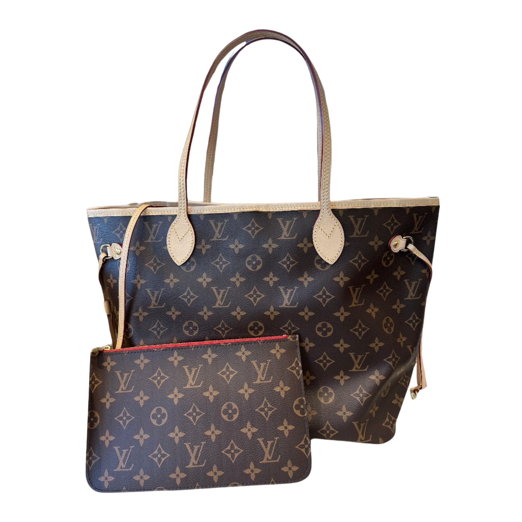 Louis Vuitton Monogram Canvas Neverfull MM w/pouch