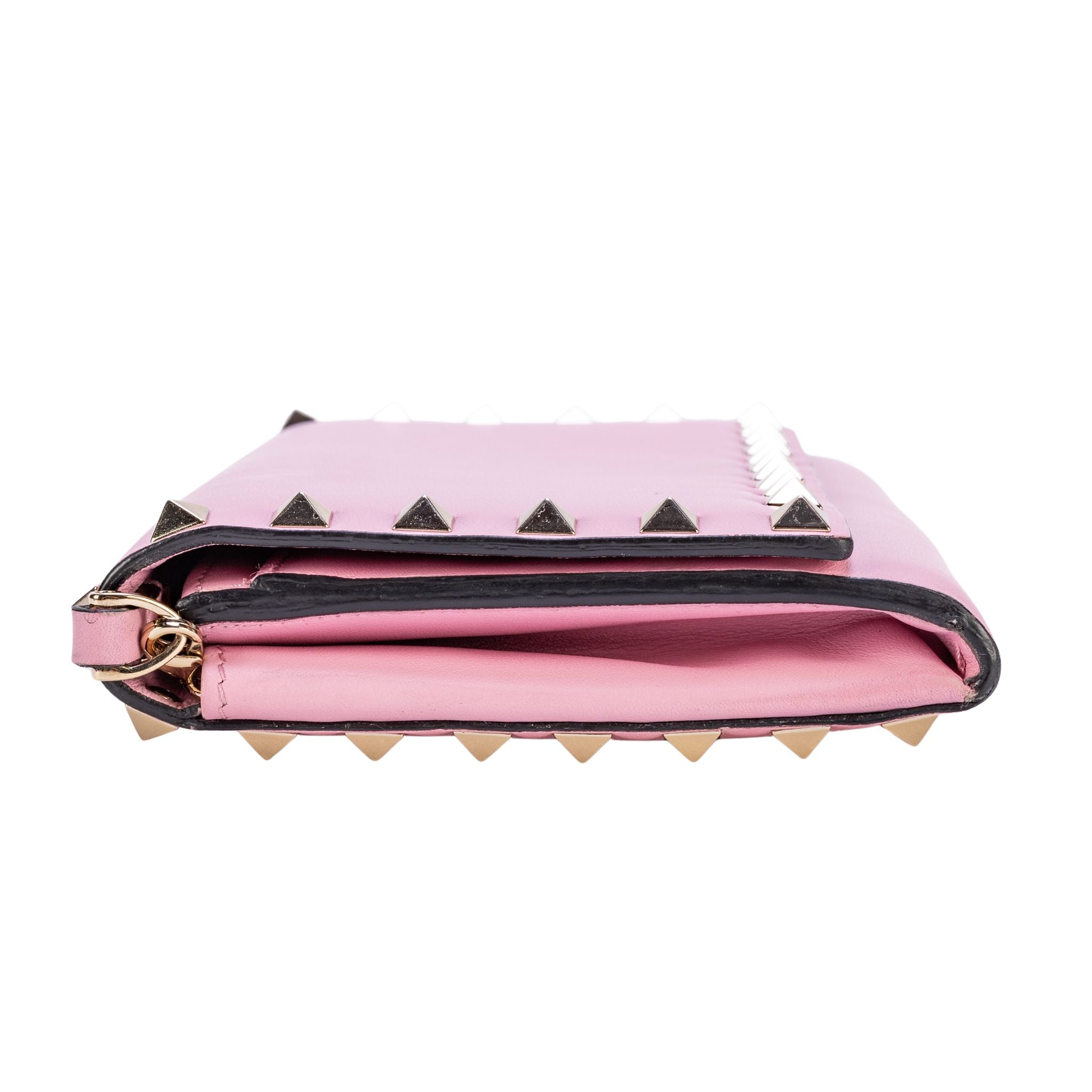 Valentino Garavani Rockstud Wallet on Chain - Pink